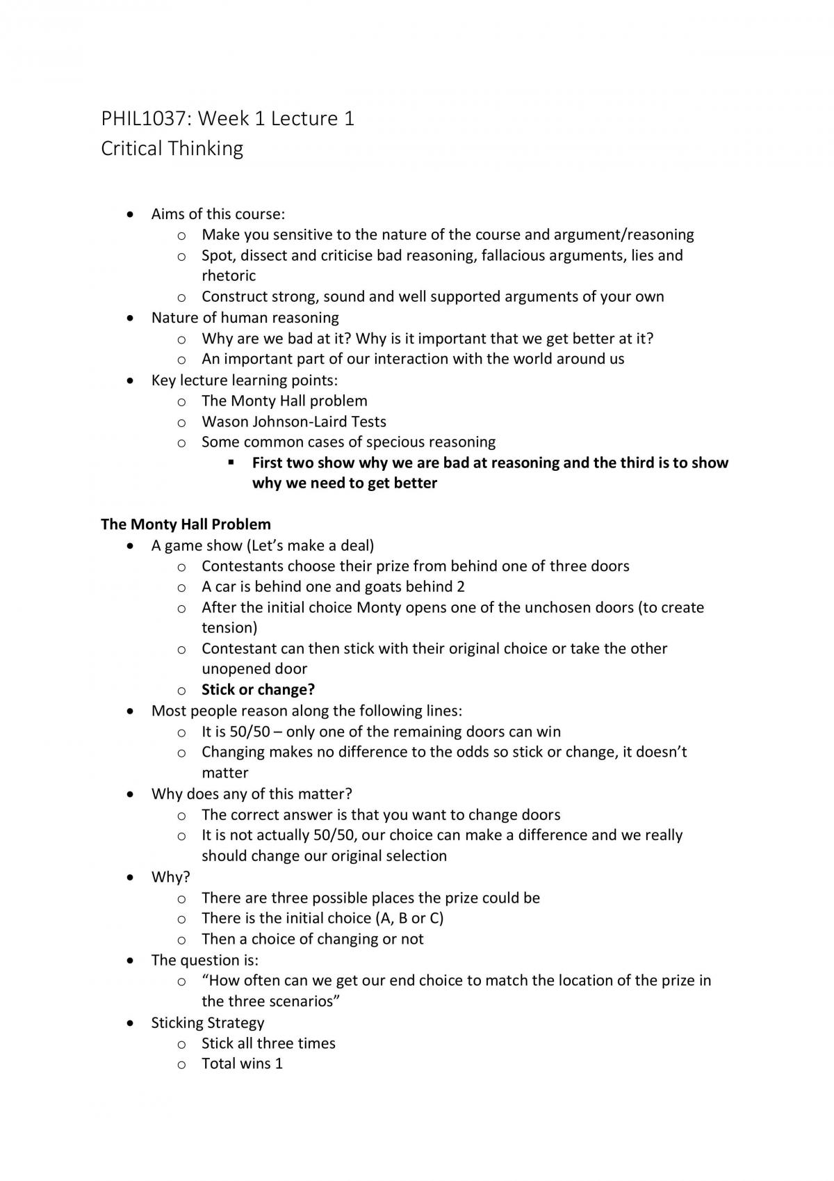 PHIL1037 Entire Study Notes - Page 1