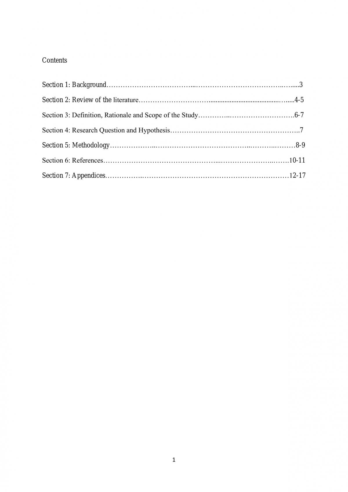 Research project discussing on premenstrual syndrome and coping strategies practiced in different age groups - Page 1