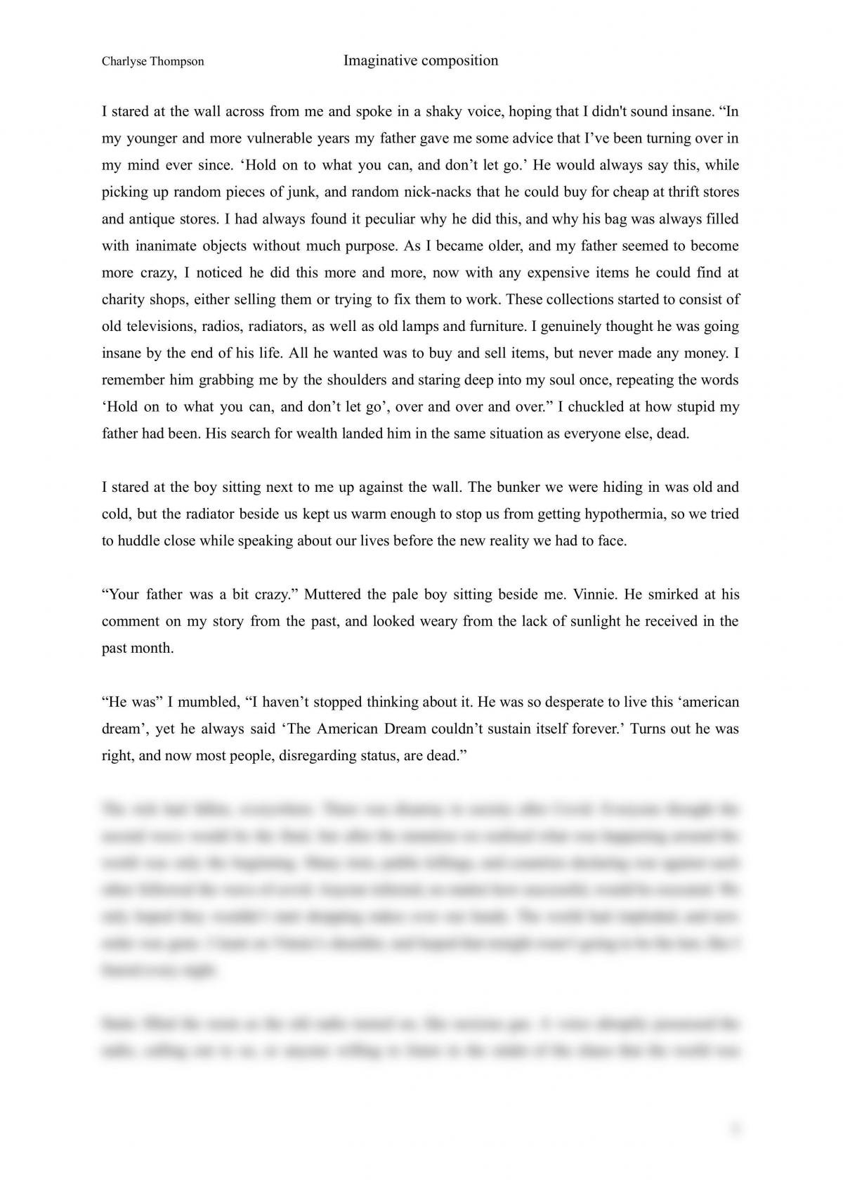 Creative writing narrative - Page 1