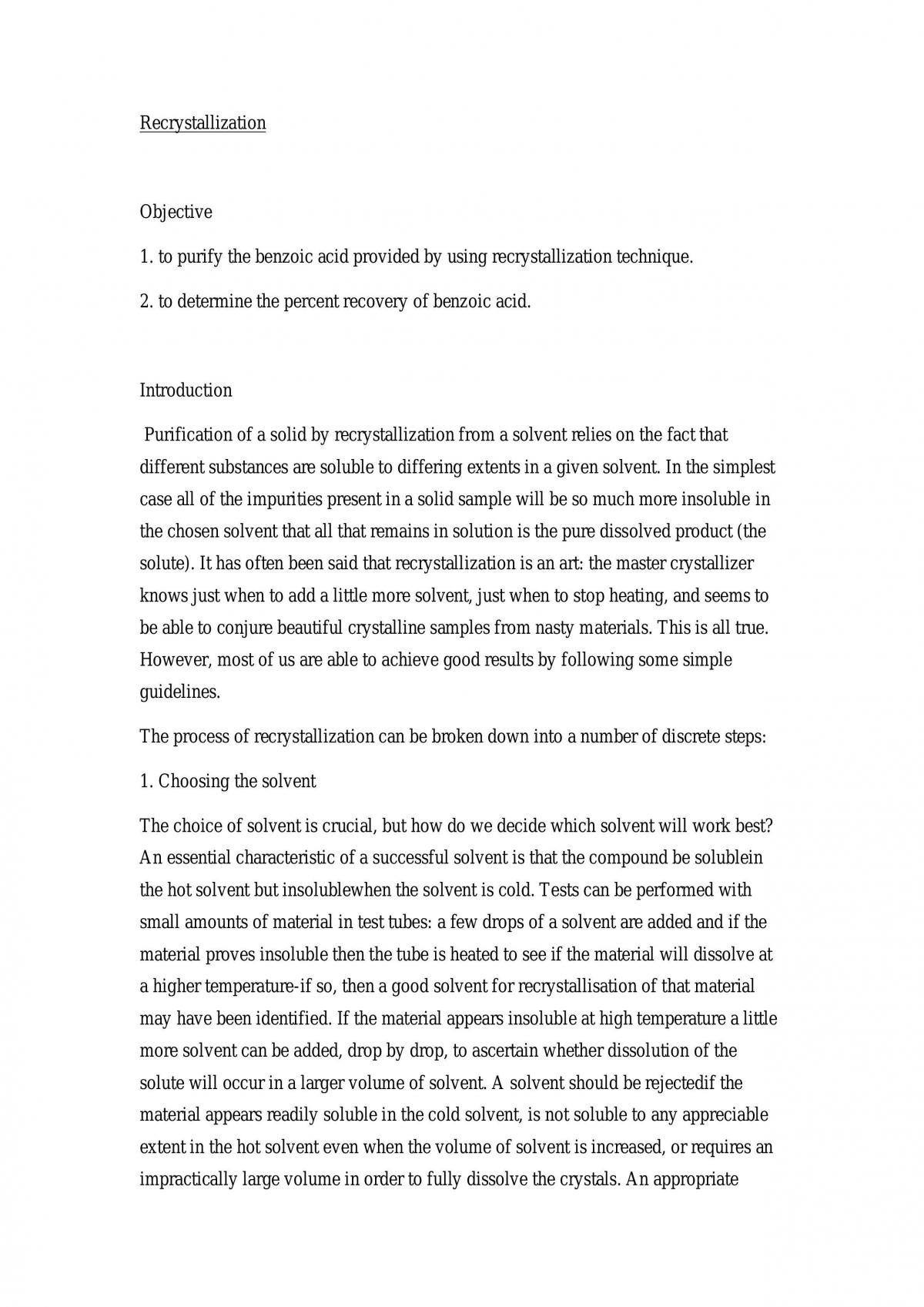 Recrystallization - Page 1