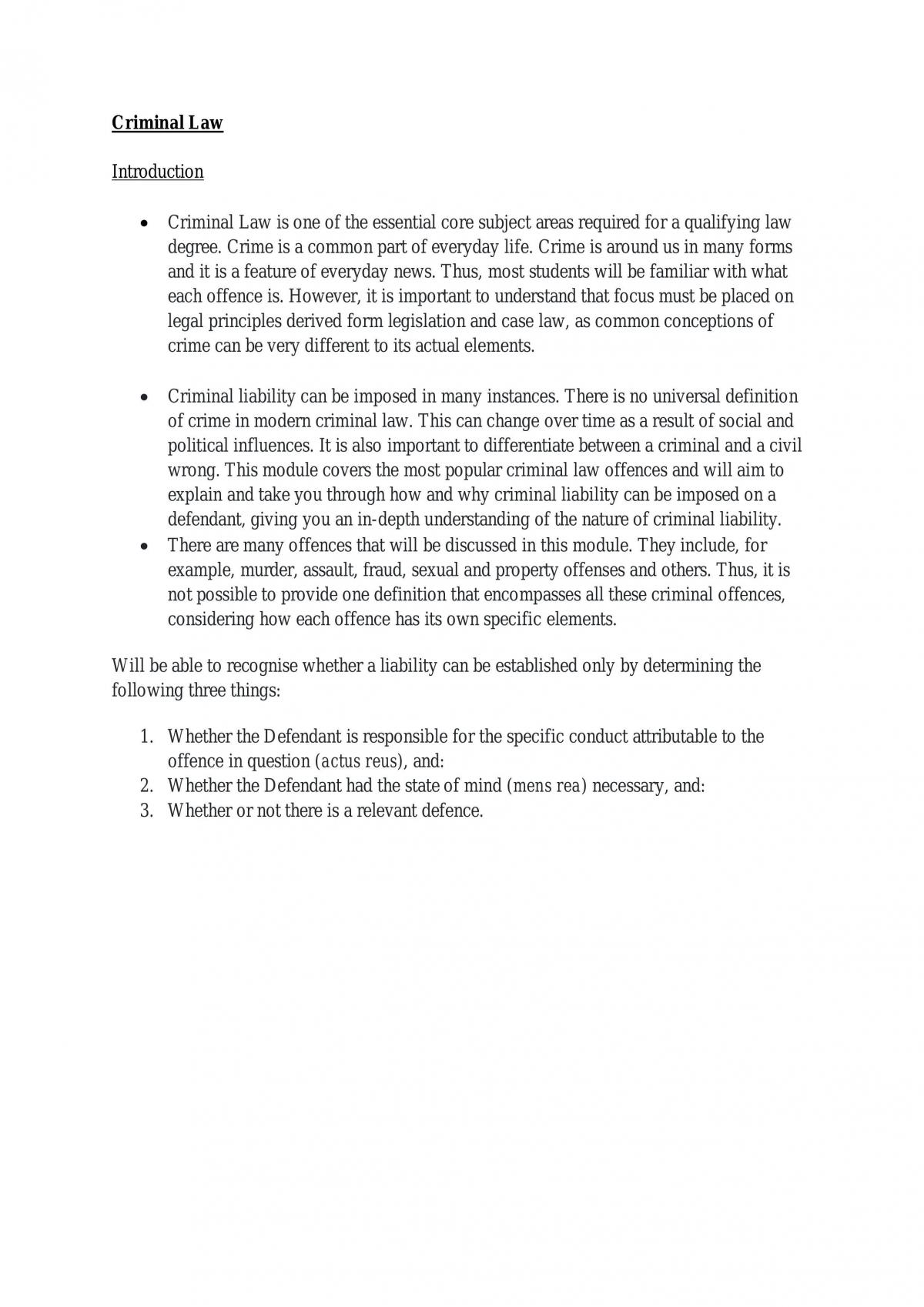Criminal Law Notes - Page 1