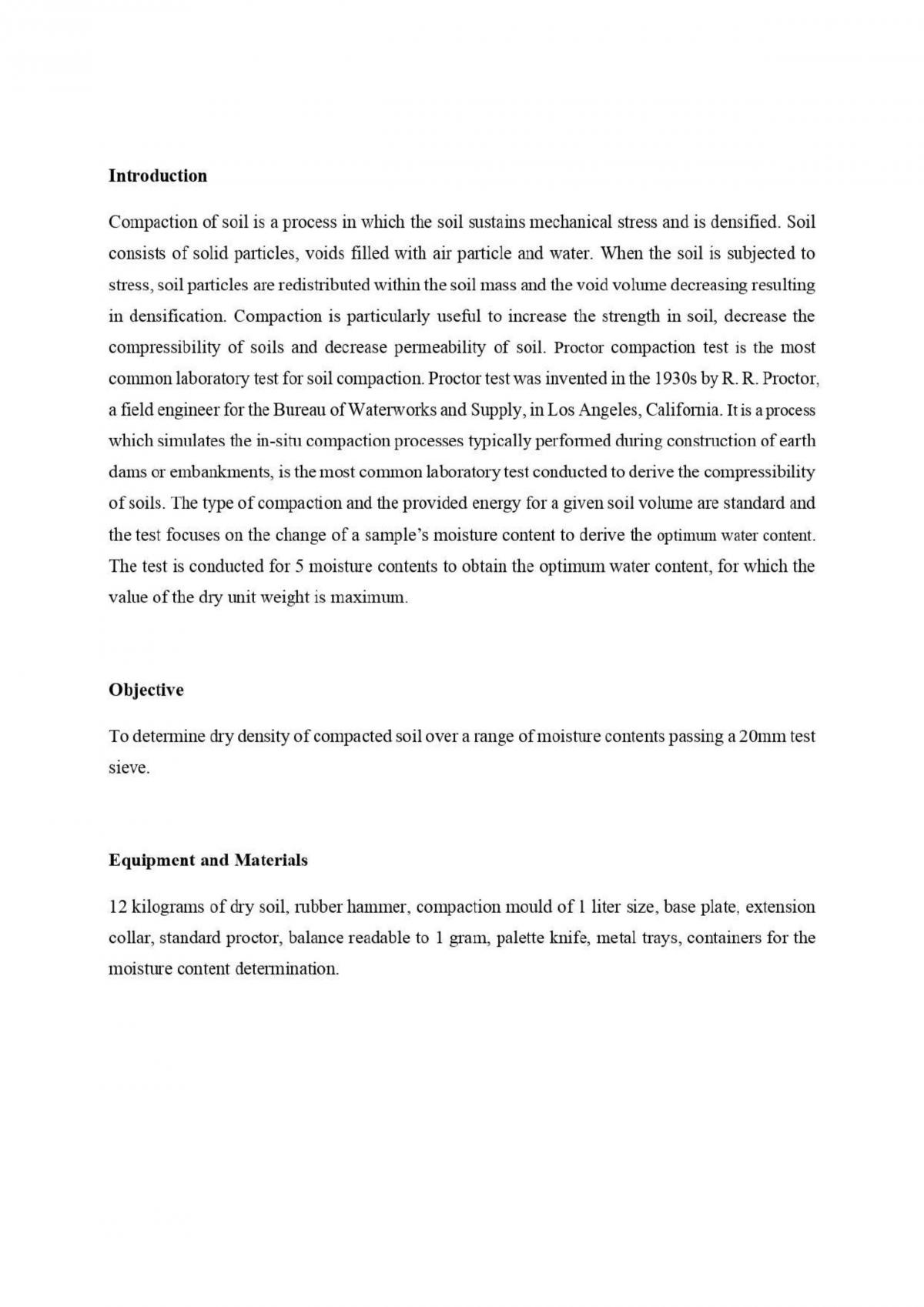 Soil Compaction Test - Page 1