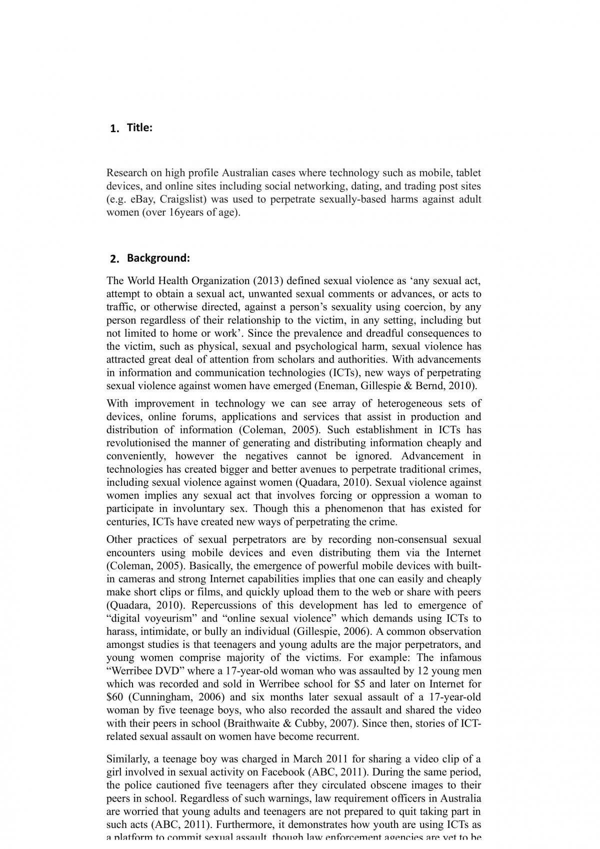 Project proposal  - Page 1