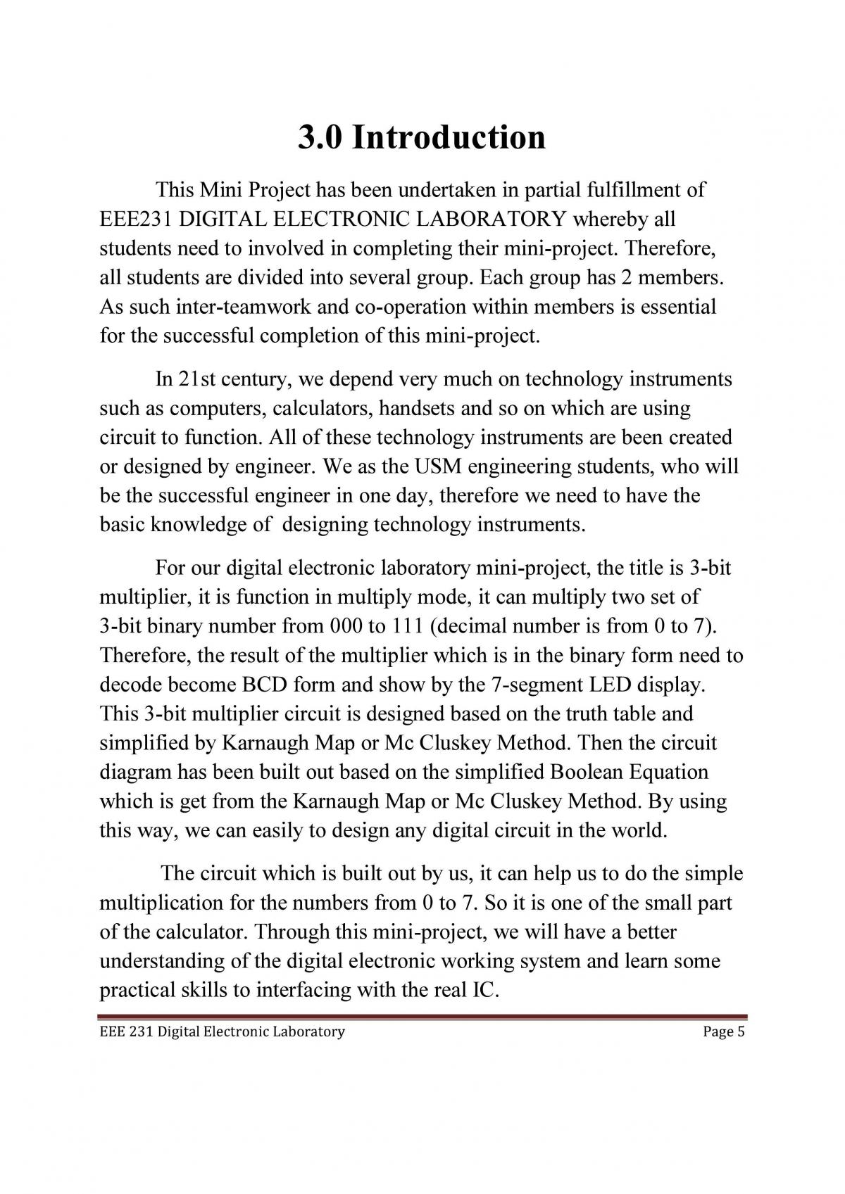 EEE223 Project - 3bits Multiplier - Page 1