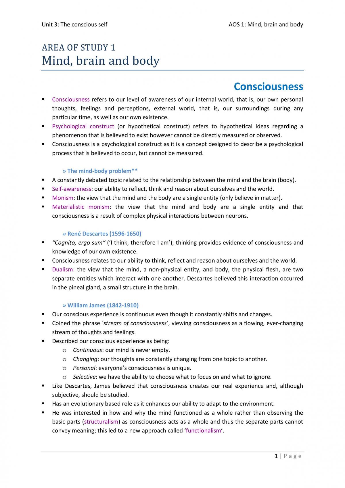 Psy 1022 study notes - Page 1