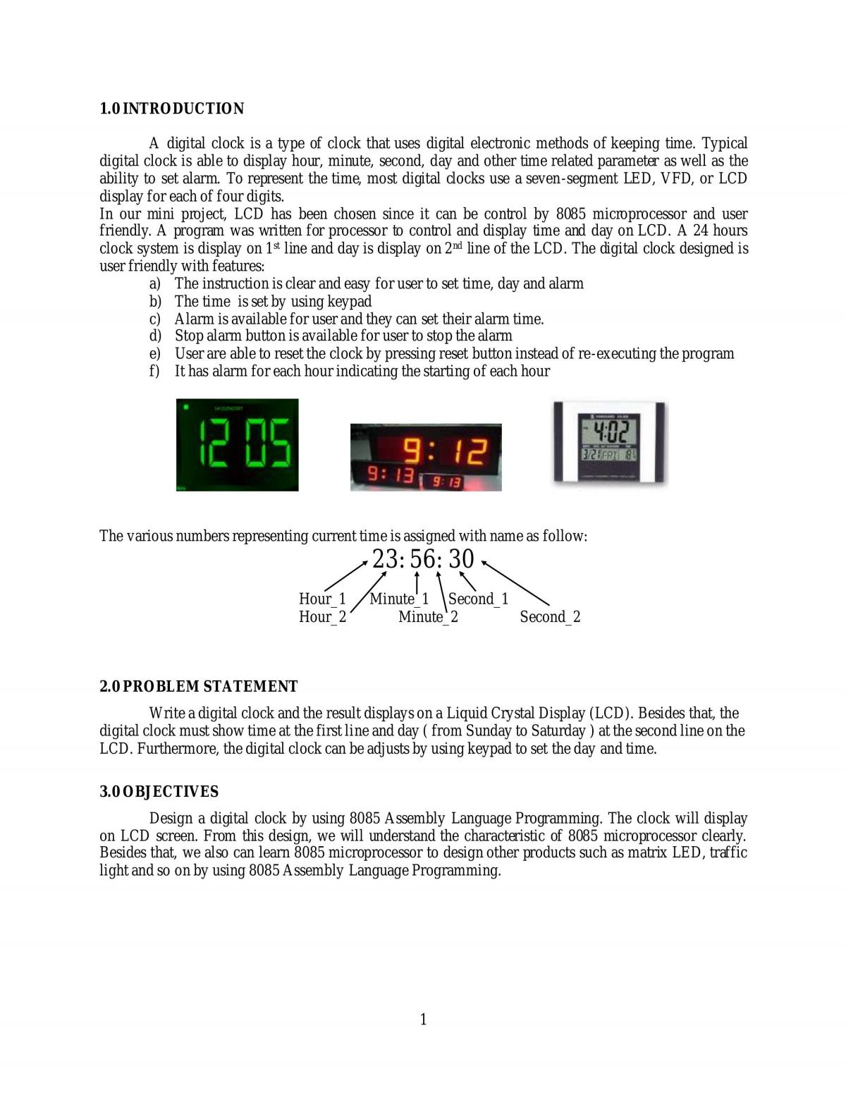 Digital Clock - Page 1