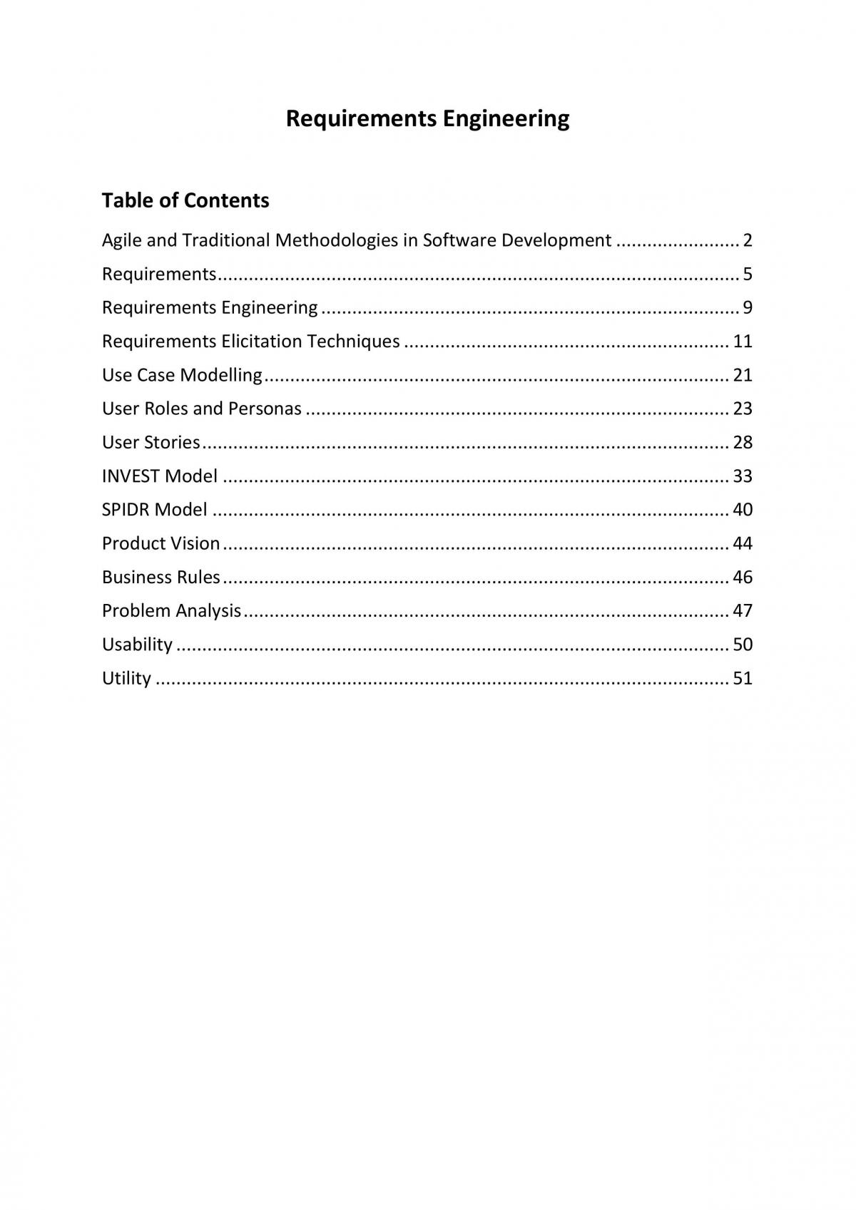 Requirements Engineering Notes - Page 1