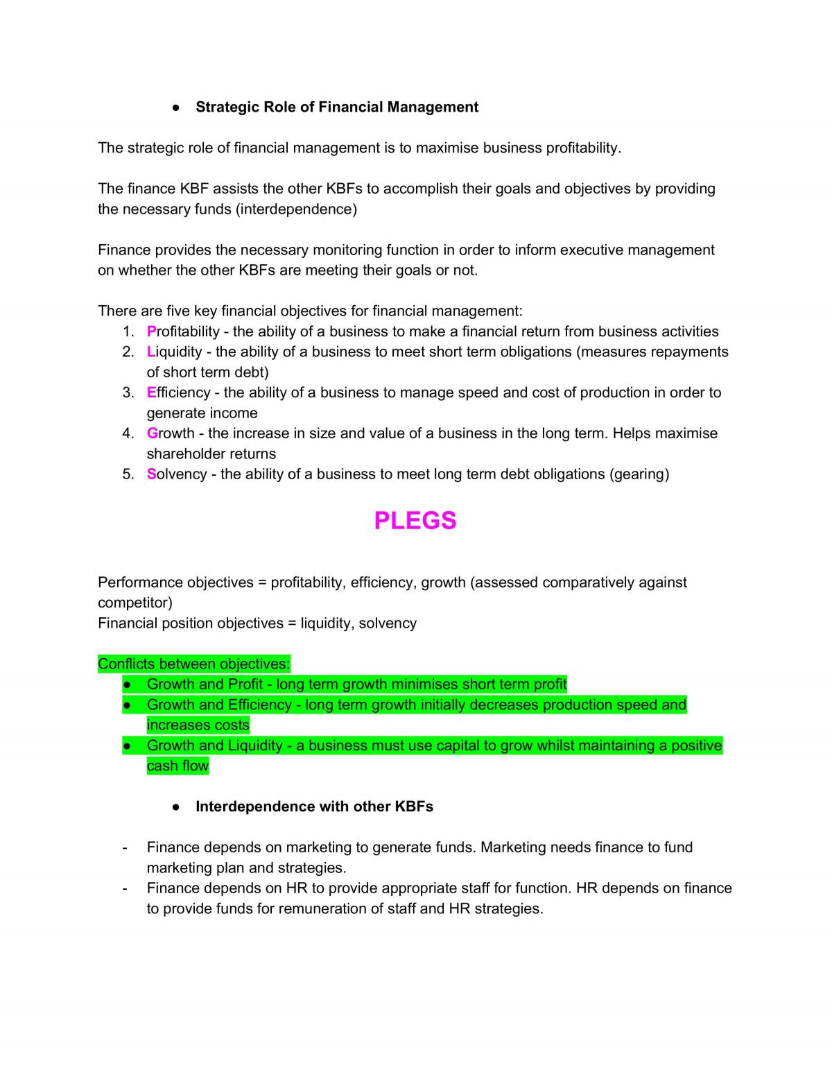 Full Finance Notes - Page 1