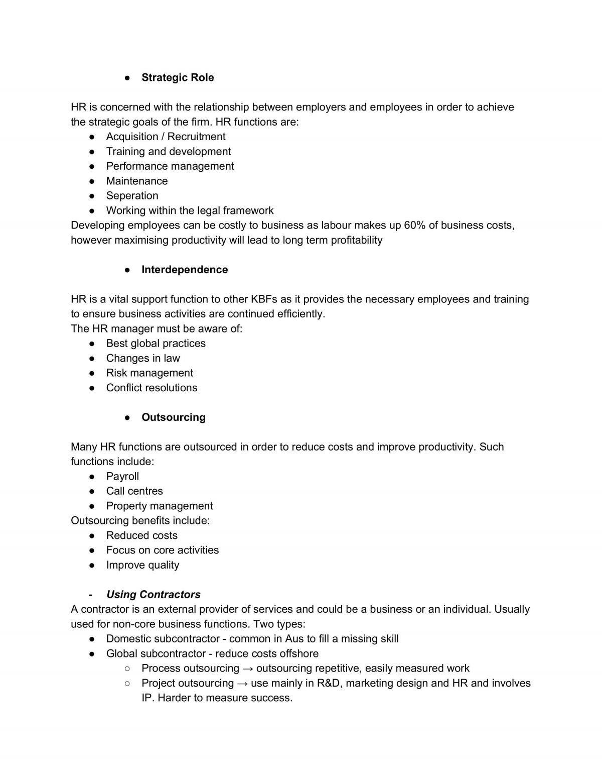 Human Resources Study Notes - Page 1