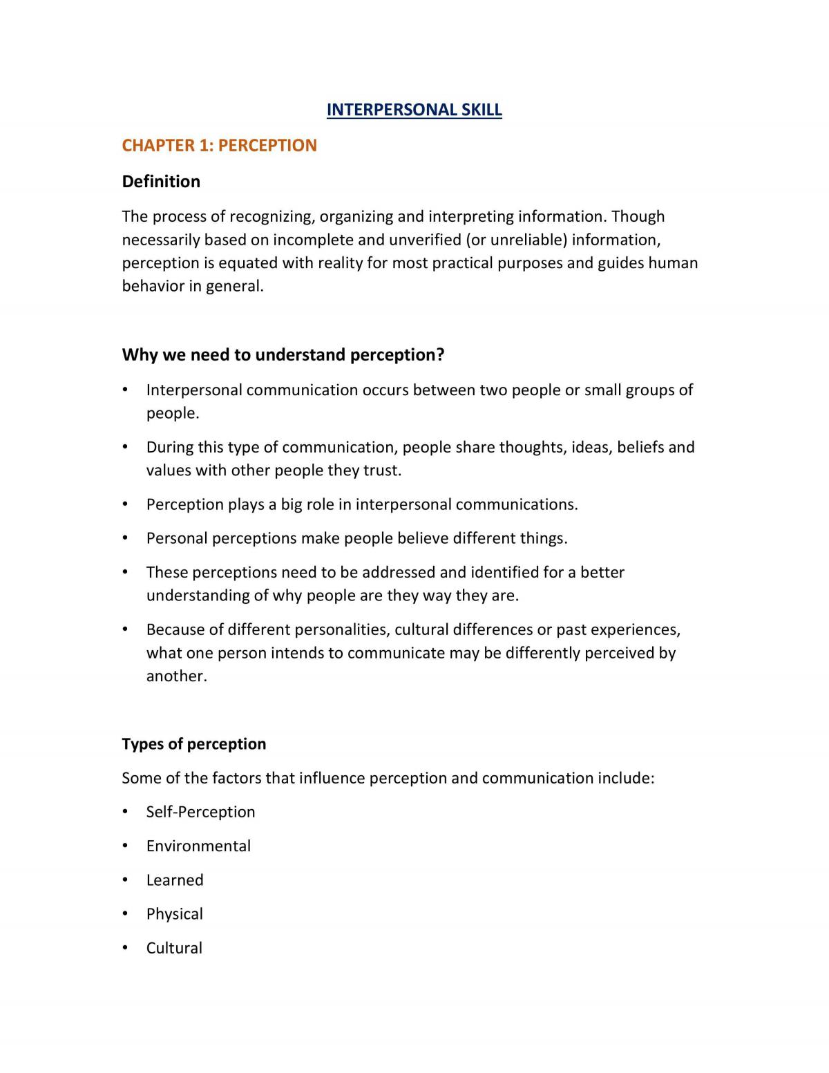 Interpersonal skills - Page 1