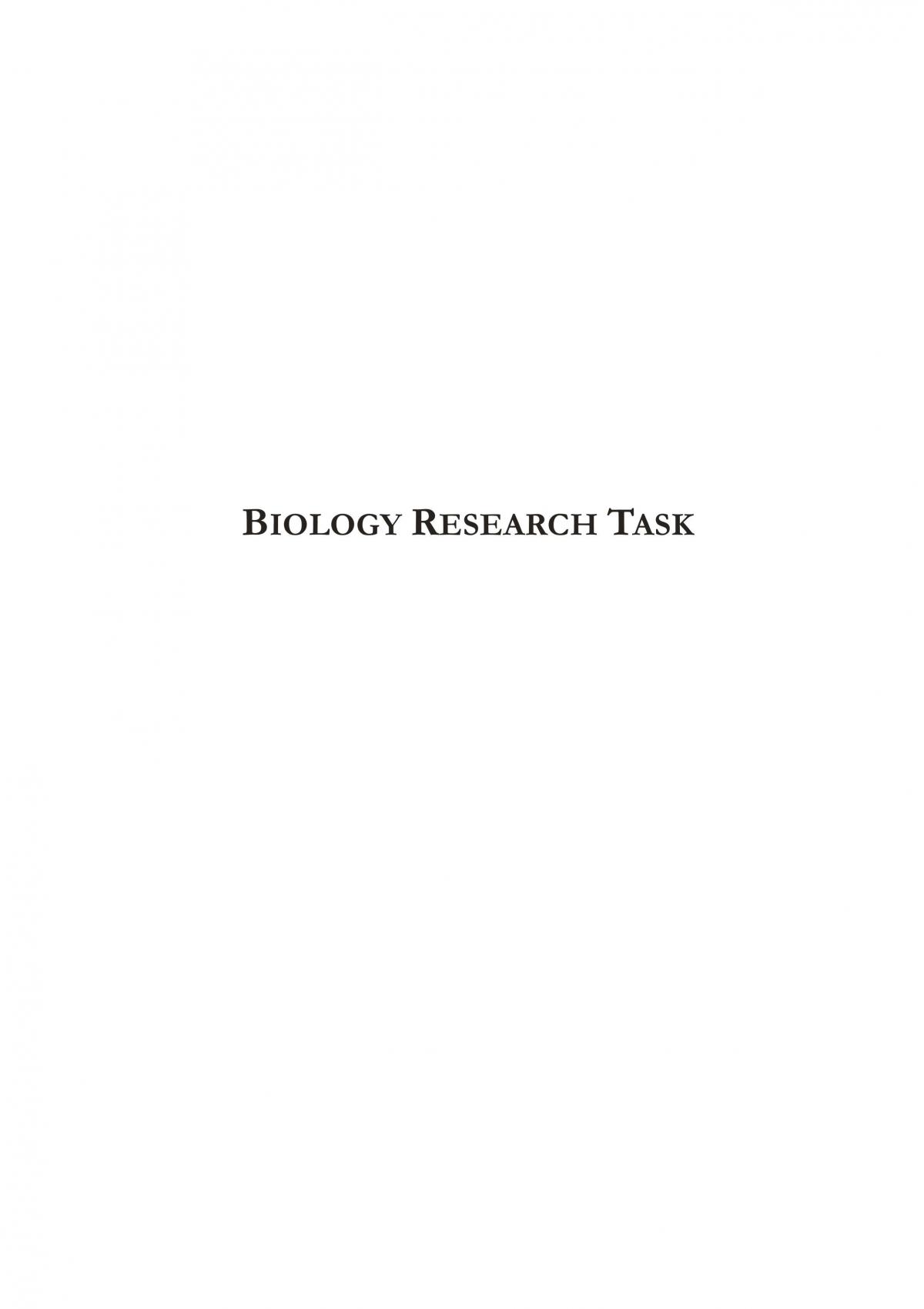 Biology research task - Page 1