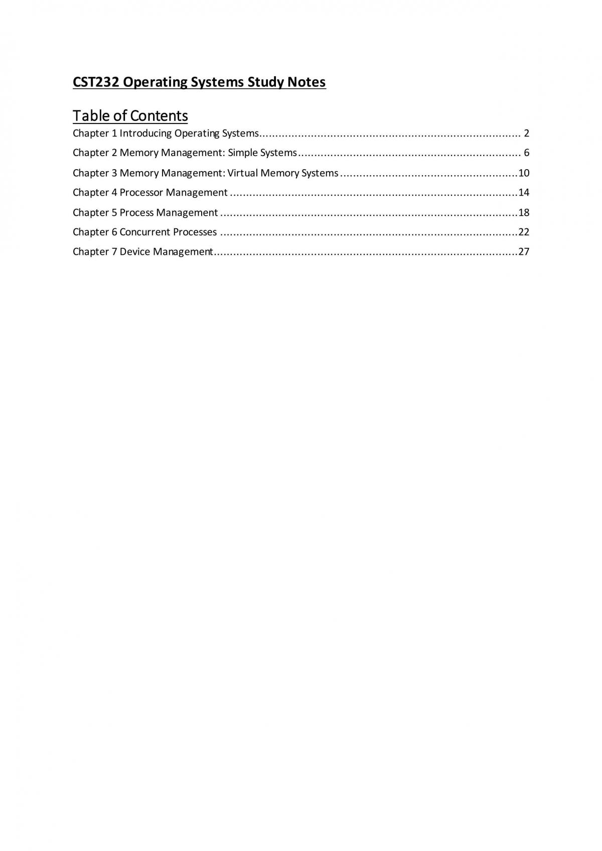 CST232 Complete Study Notes - Page 1