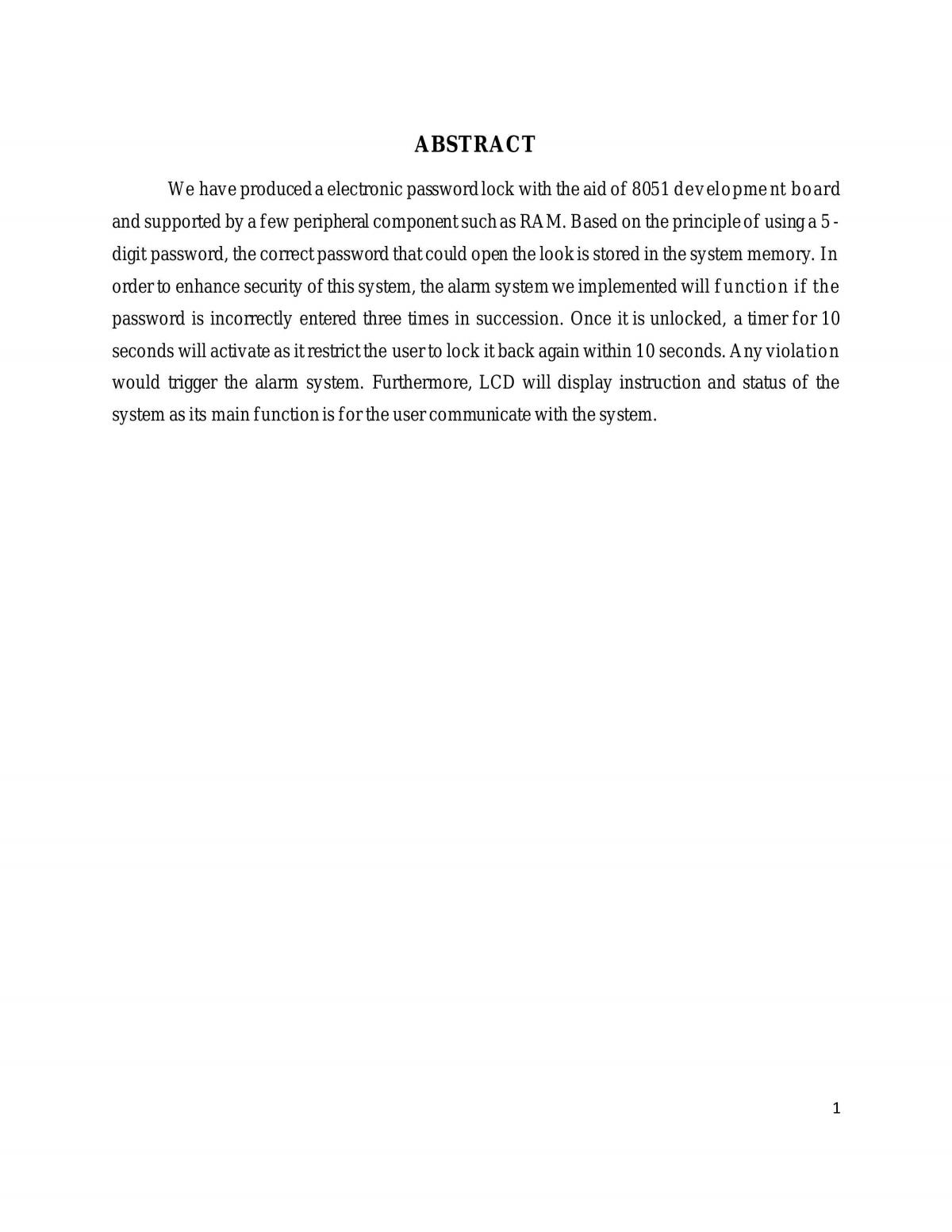 Time Restricted Locker/door Lock System - Page 1