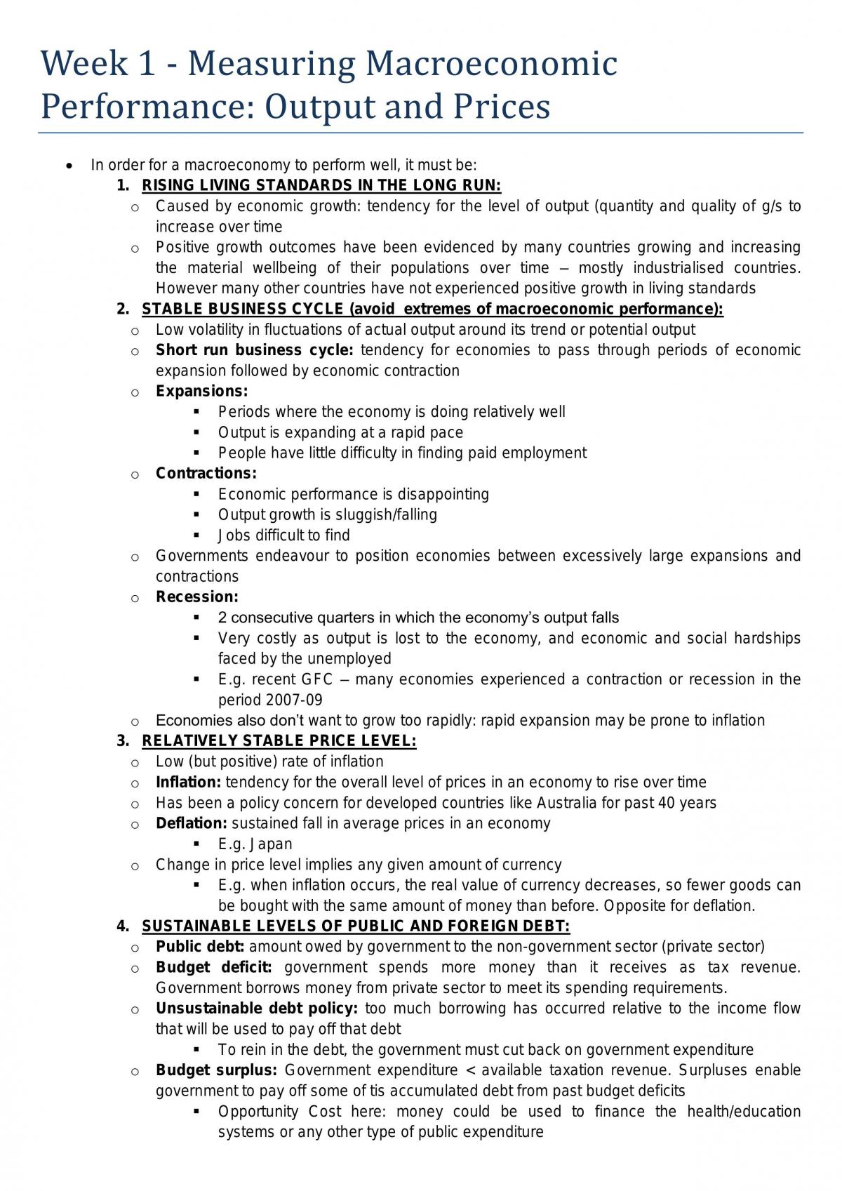 Full Macroeconomics Notes - Page 1