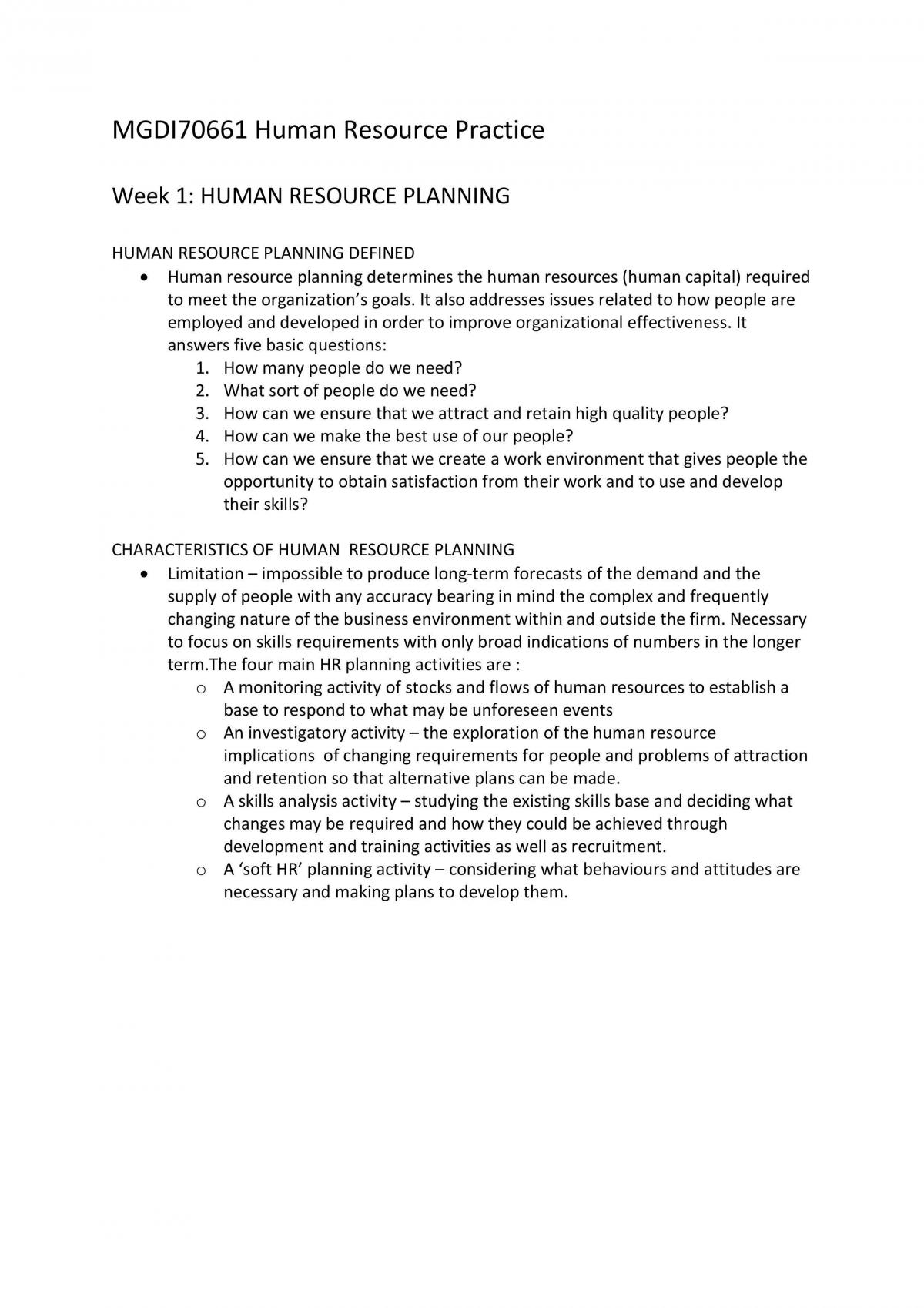 Human Resource Practice Notes - Page 1