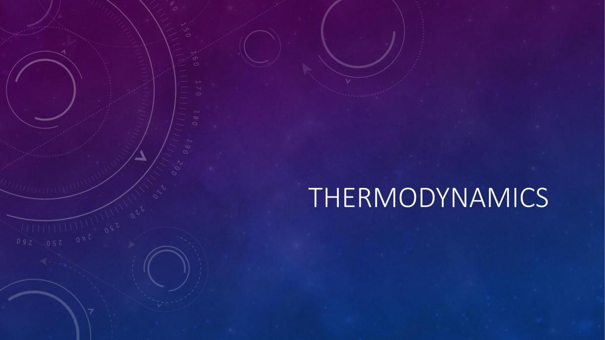 Thermodynamics Assignment  - Page 1