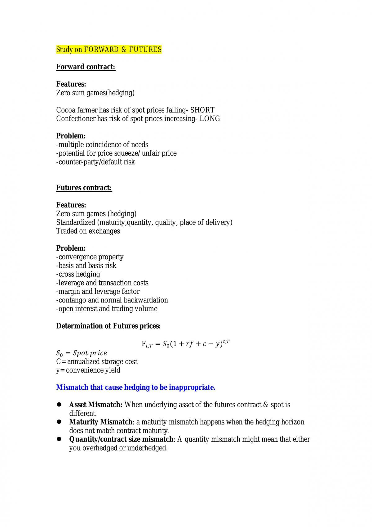 Study on forex and derivatives - Page 1