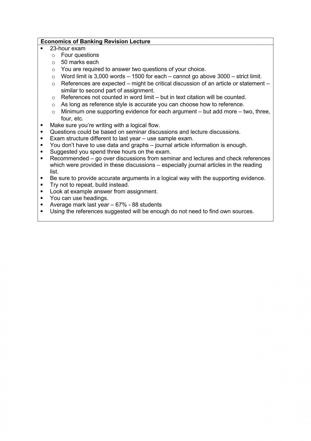 Economics of Banking Full Notes  - Page 1