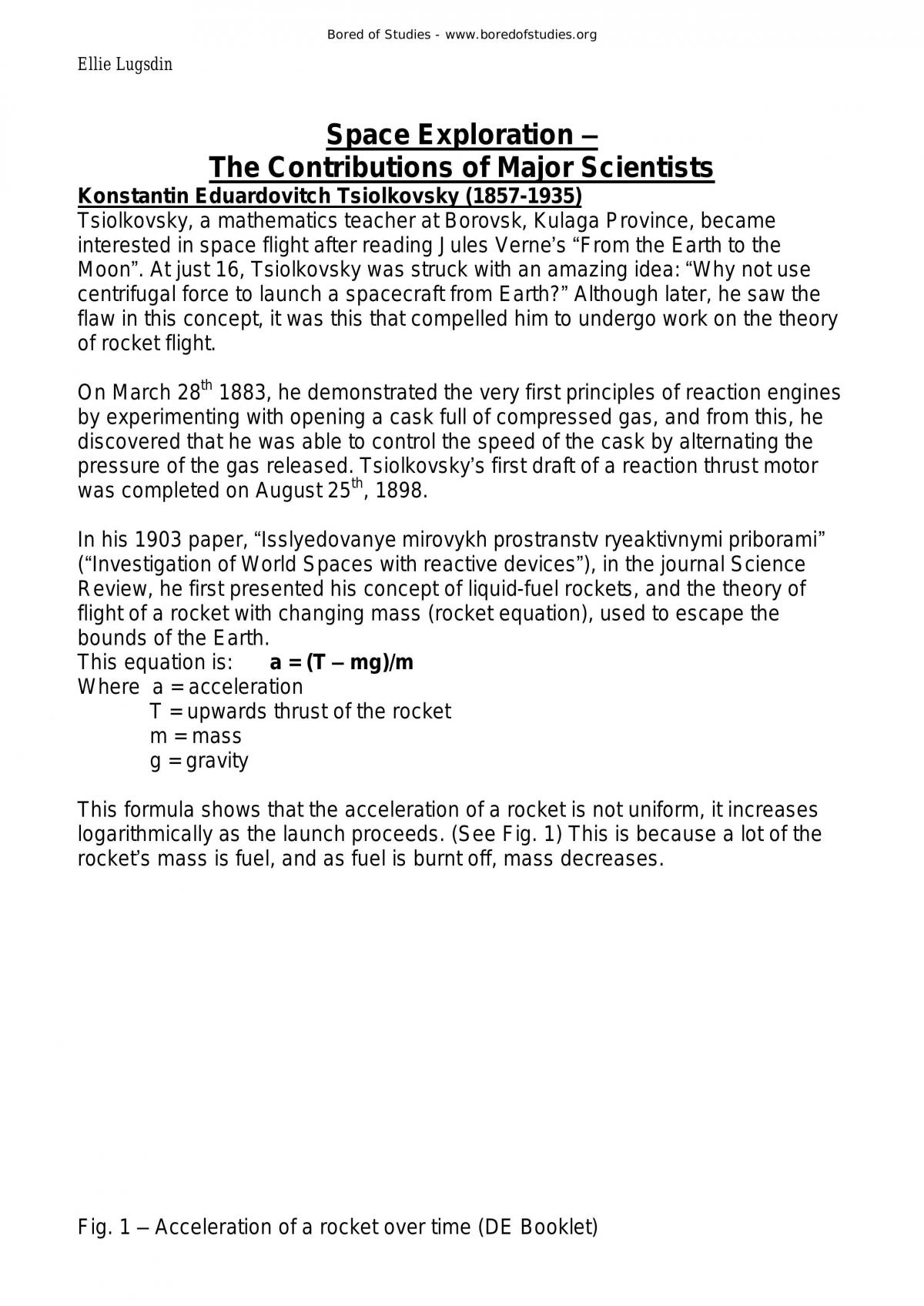 Physics Assesment Task - Page 1