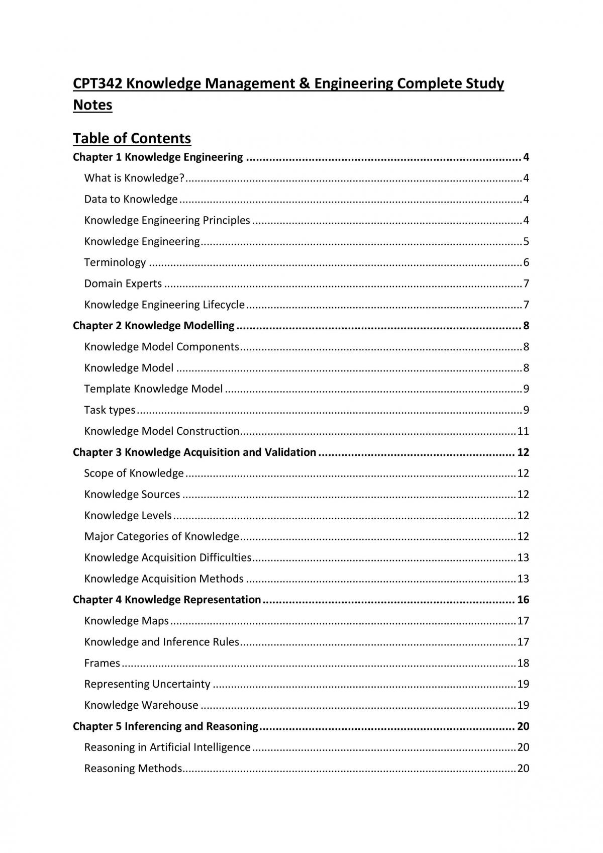 CPT342 Complete Study Notes - Page 1