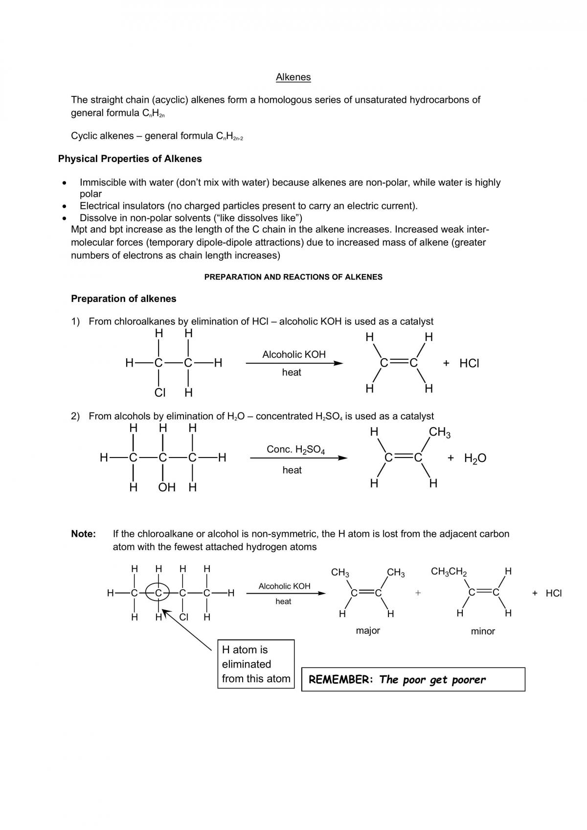 Alkene notes - Page 1