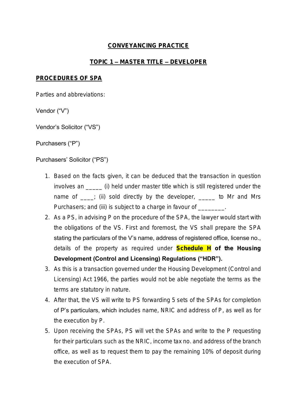 Conveyancing Practice Notes - Page 1