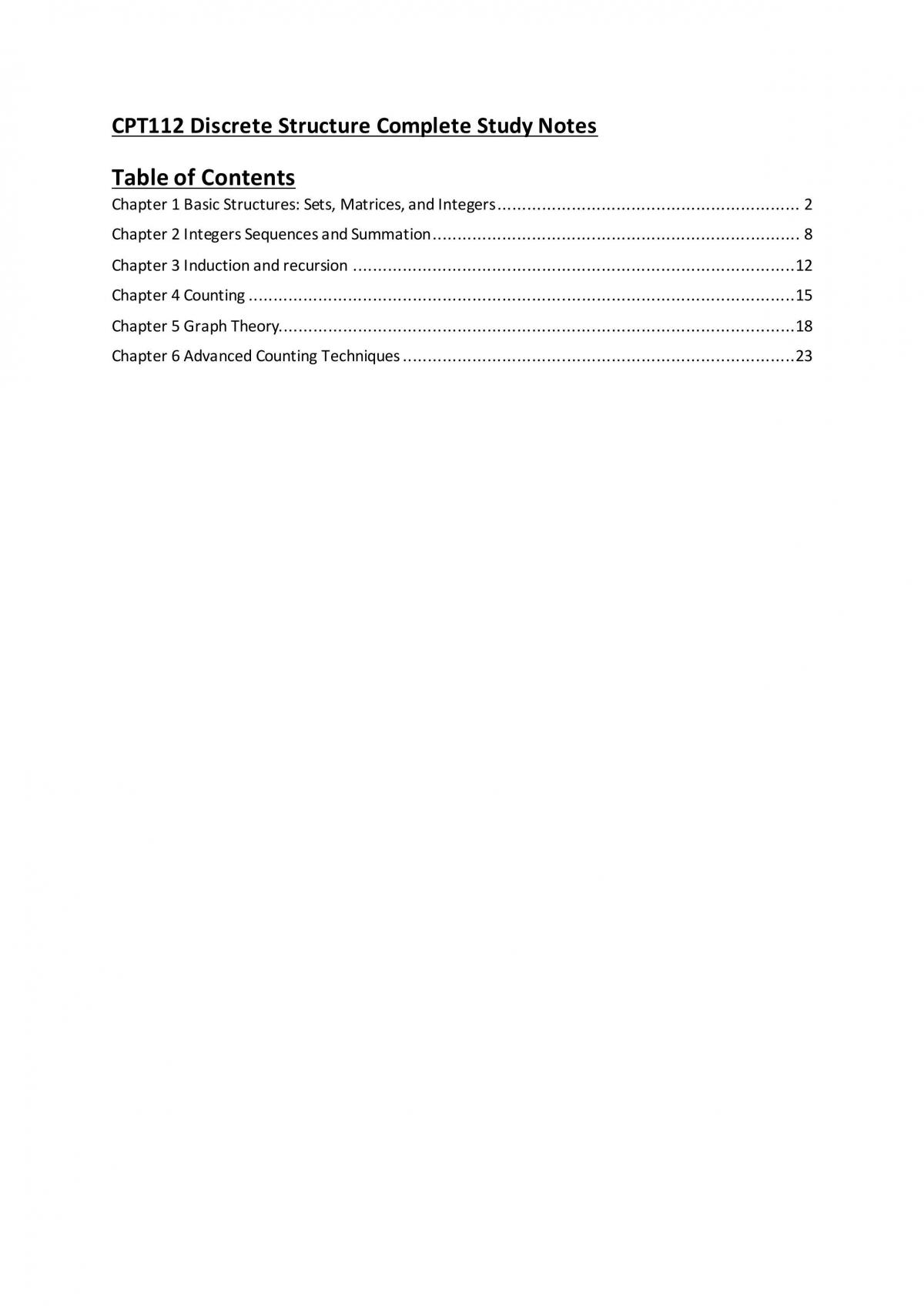 CPT112 Complete Study Notes - Page 1