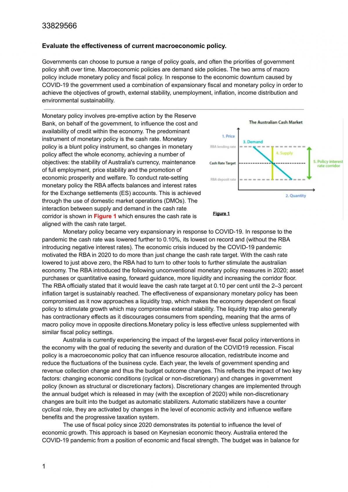 Evaluate the effectiveness of current macroeconomic policy - Page 1