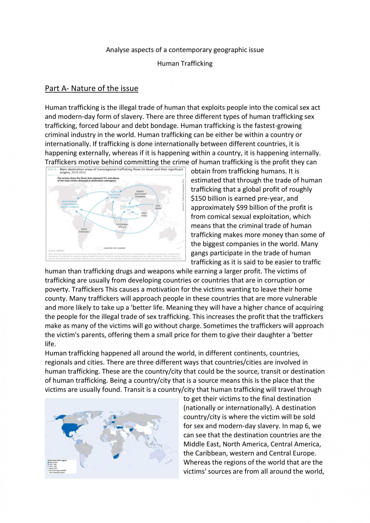 Geography Human Trafficking  - Page 1