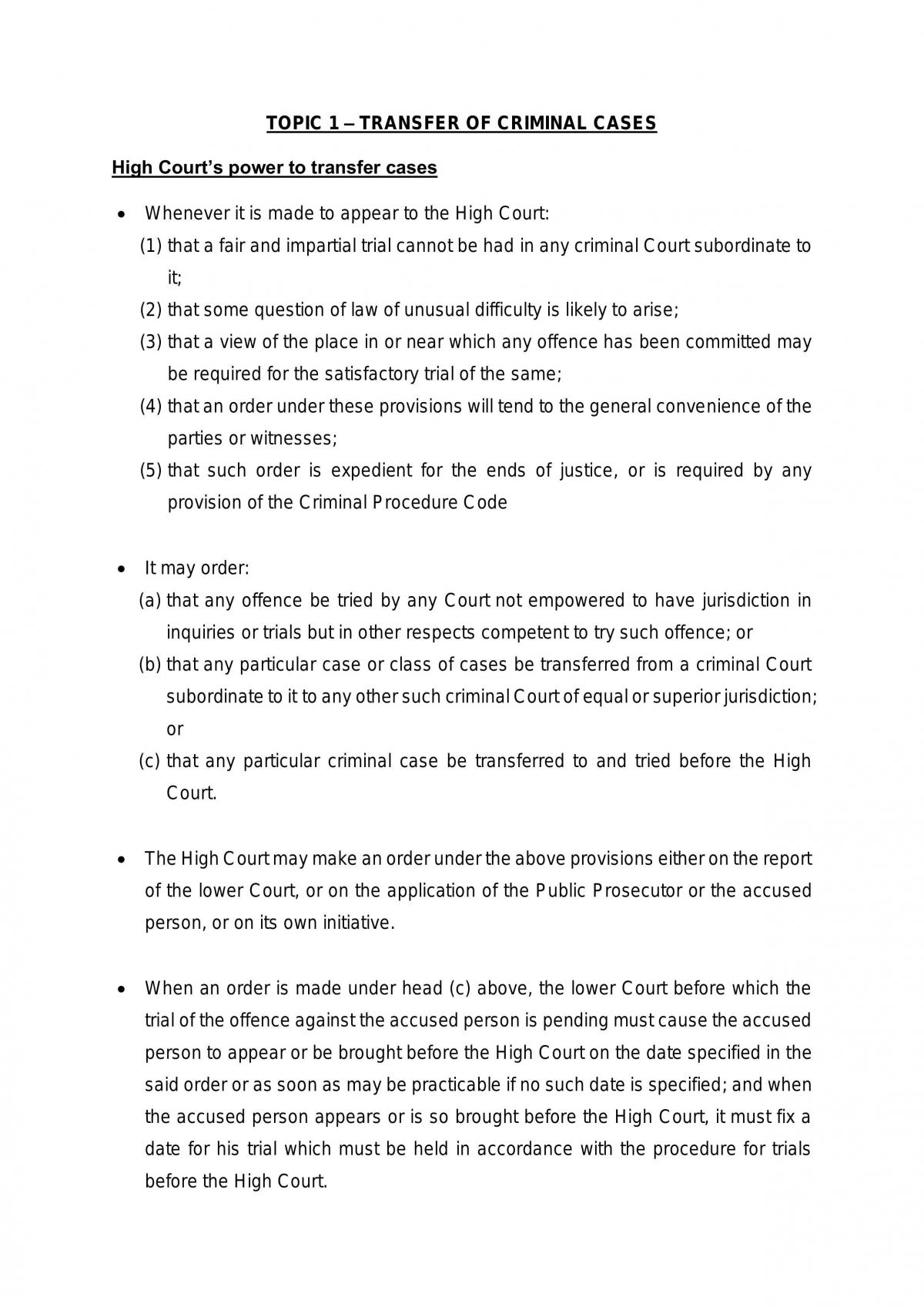 Criminal Procedure Notes - Page 1