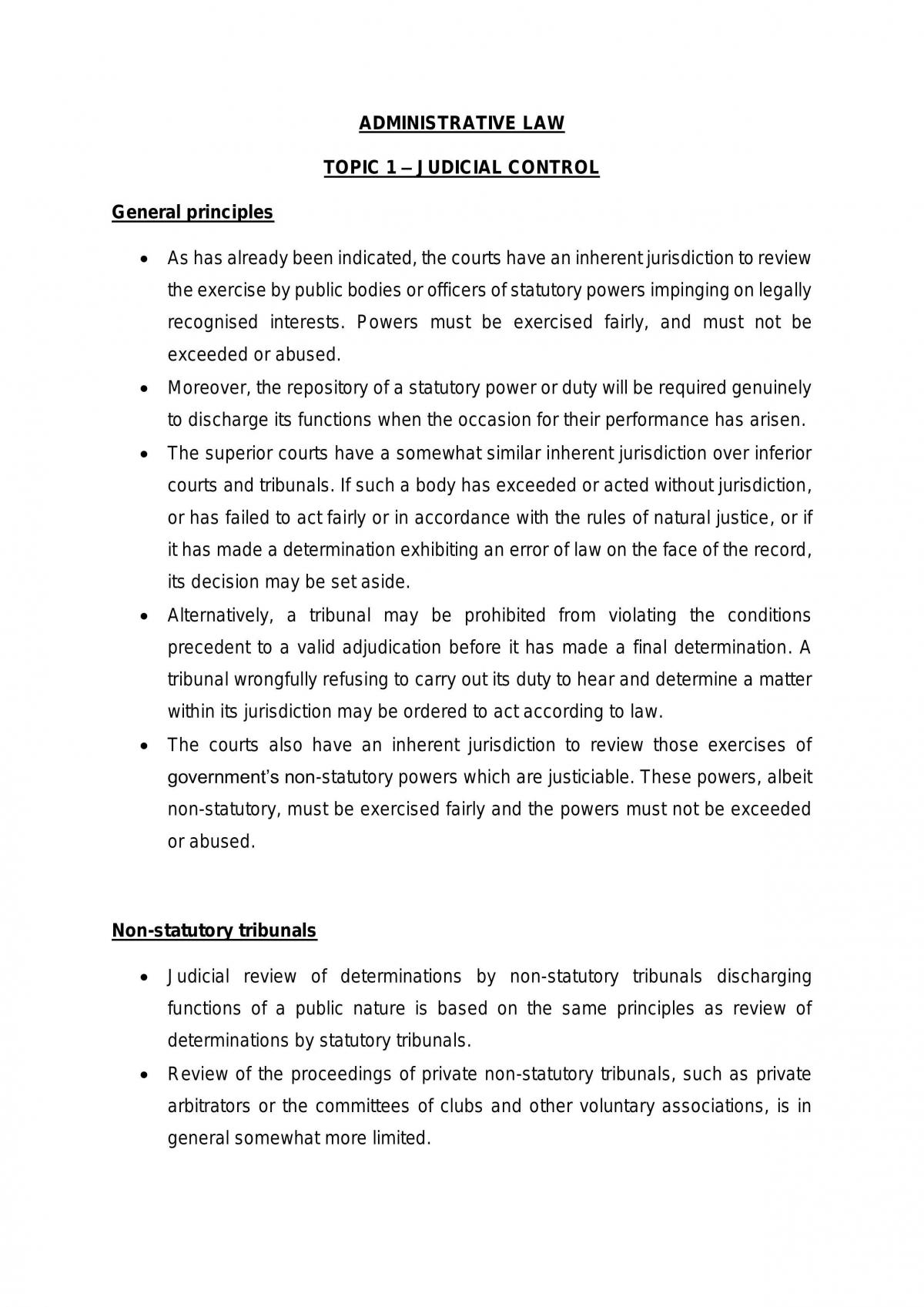 Administrative Law - Page 1