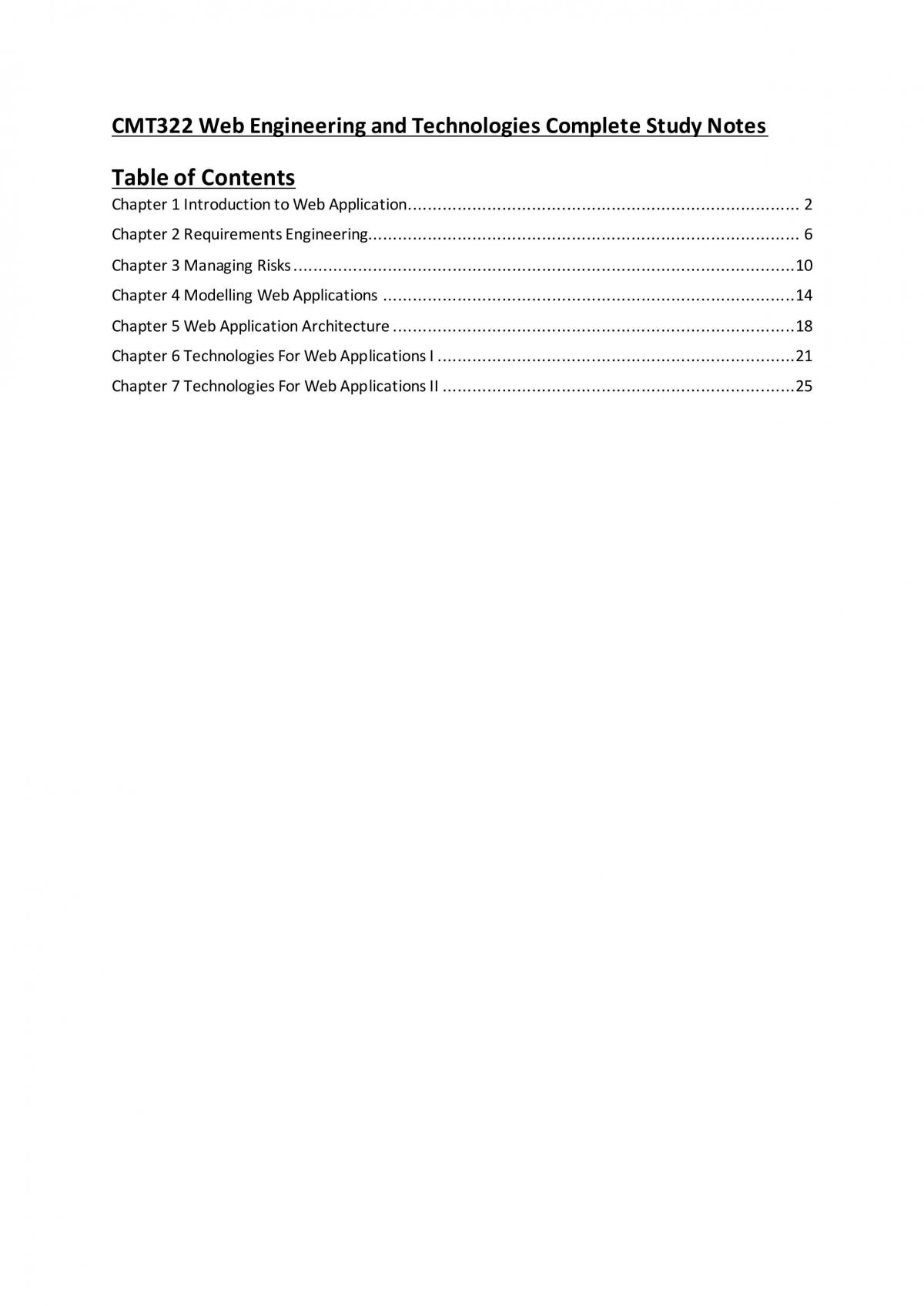 CMT322 Complete Study Notes - Page 1