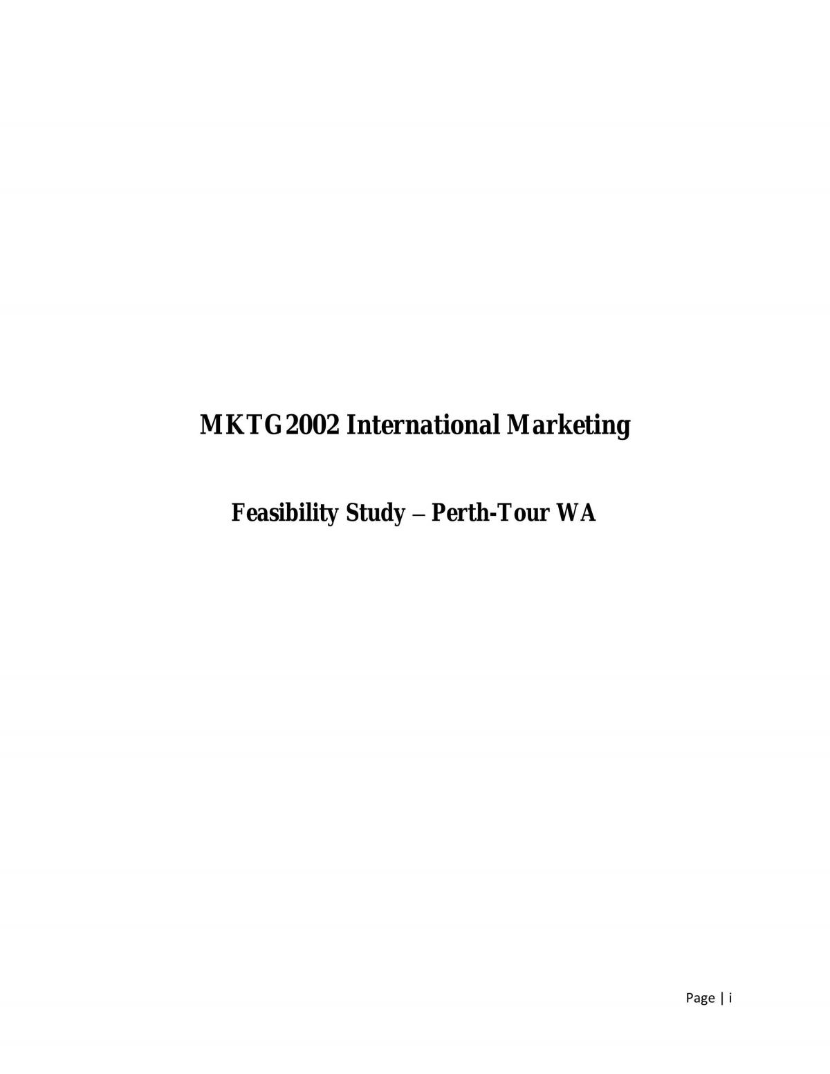 Feasibility Study - Page 1