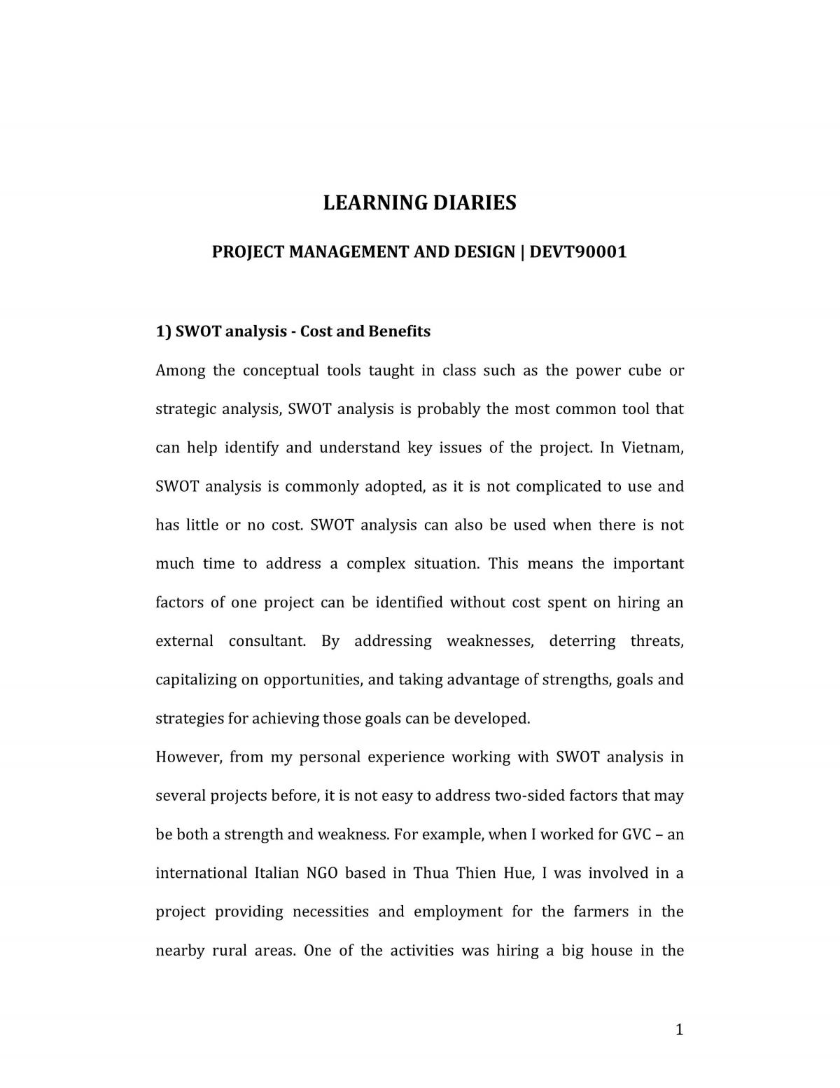 Learning Diaries - Page 1