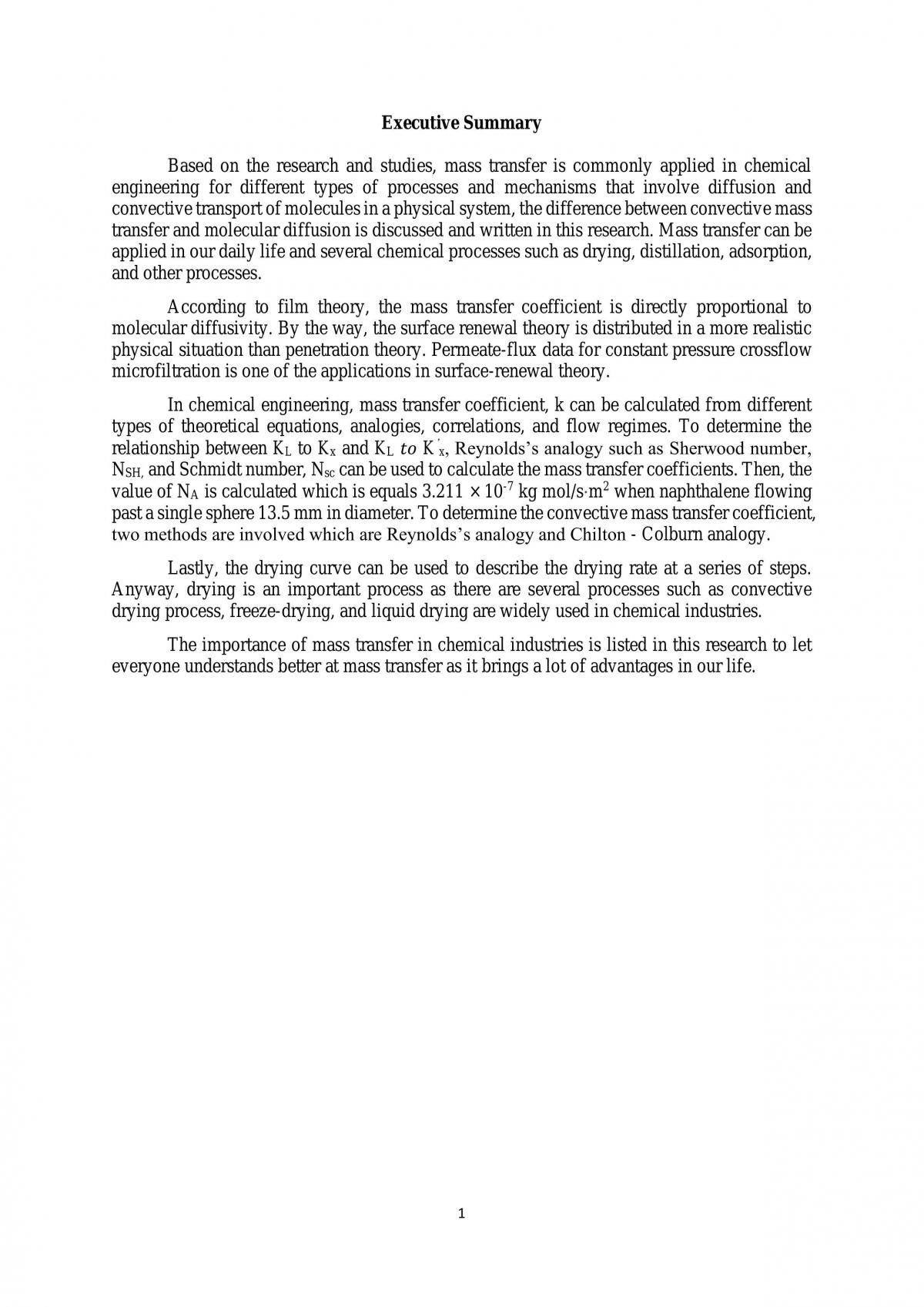 Mass Transfer - Page 1