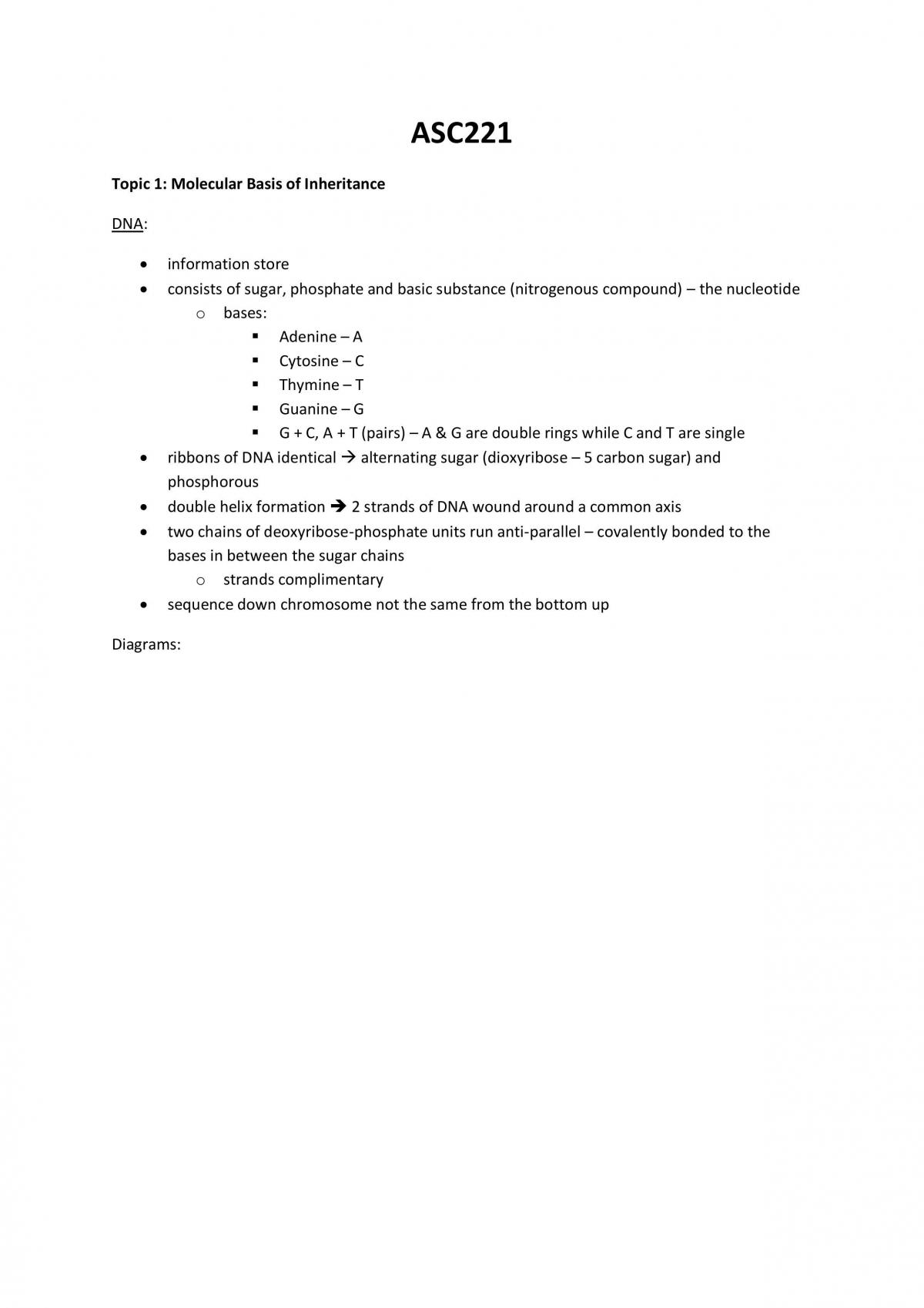 Animal Genetics summary - Page 1