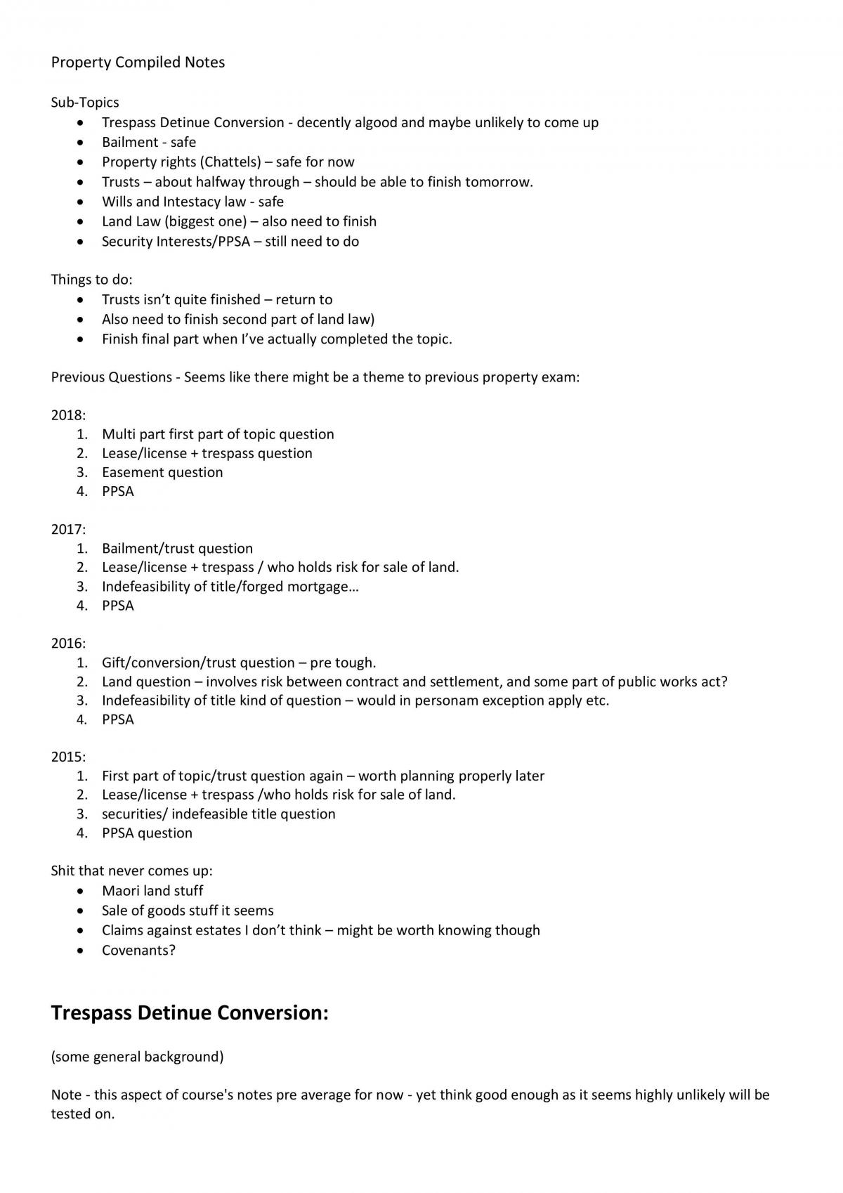 Property Law Complete Notes - Page 1