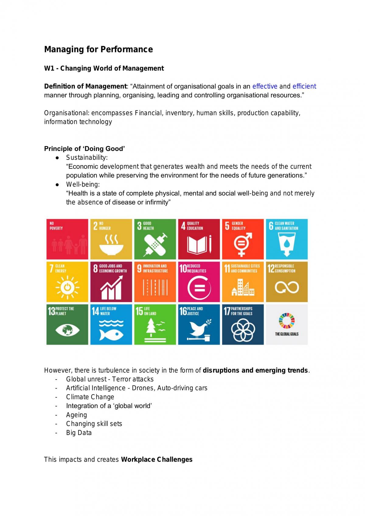 Managing for Performance Full Lecture Notes - Page 1