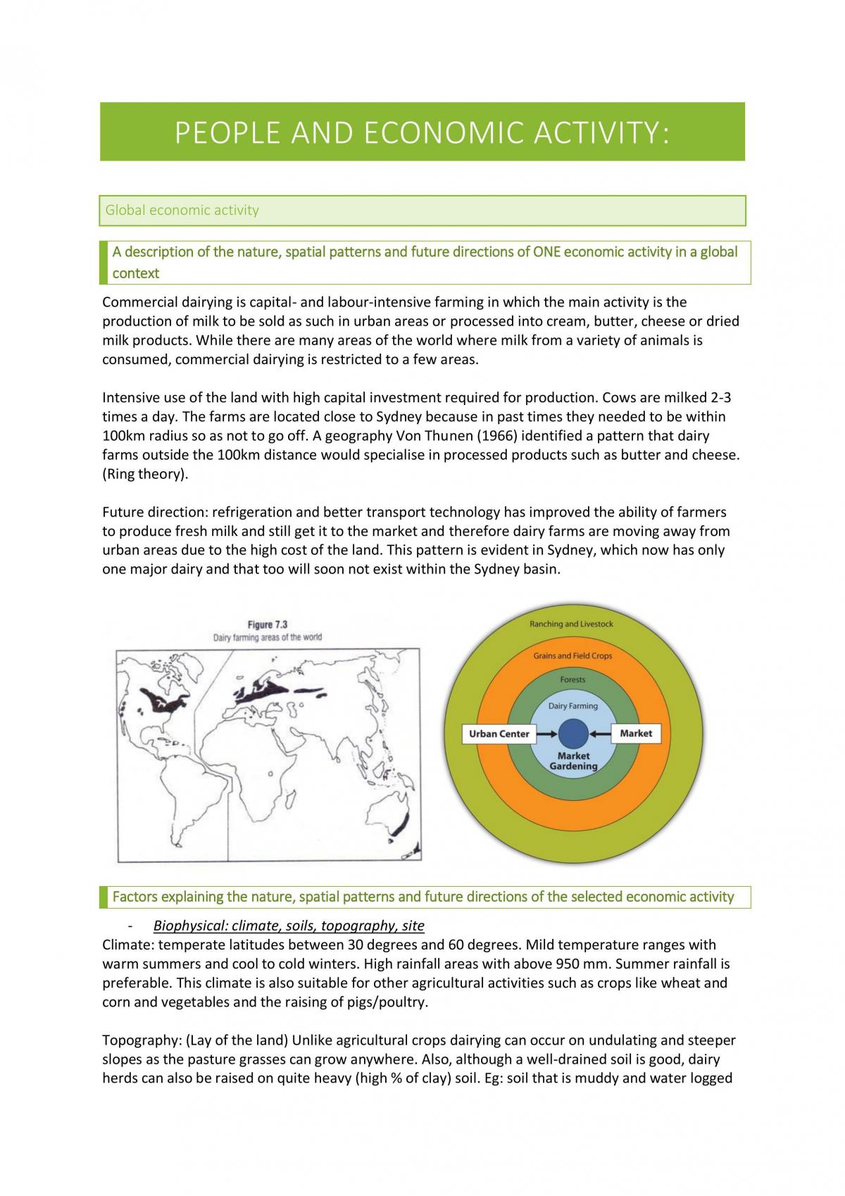 People and Economic activity Notes  - Page 1