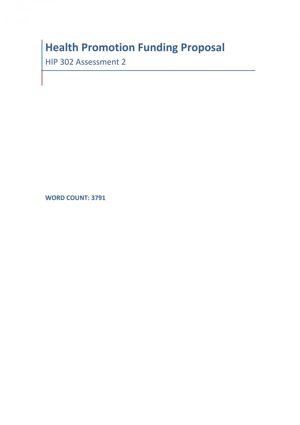 Funding Proposal (assessment 2) - Page 1