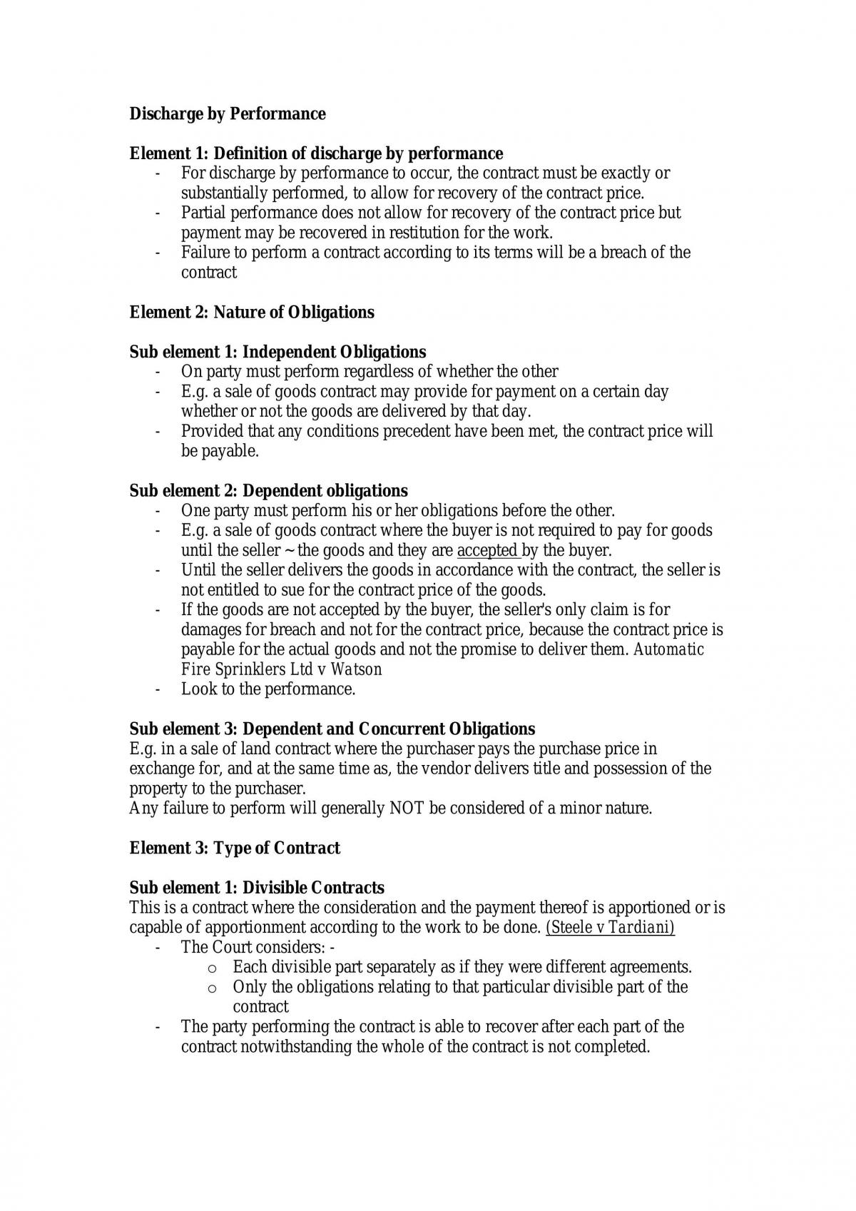 Contract Law - Page 1