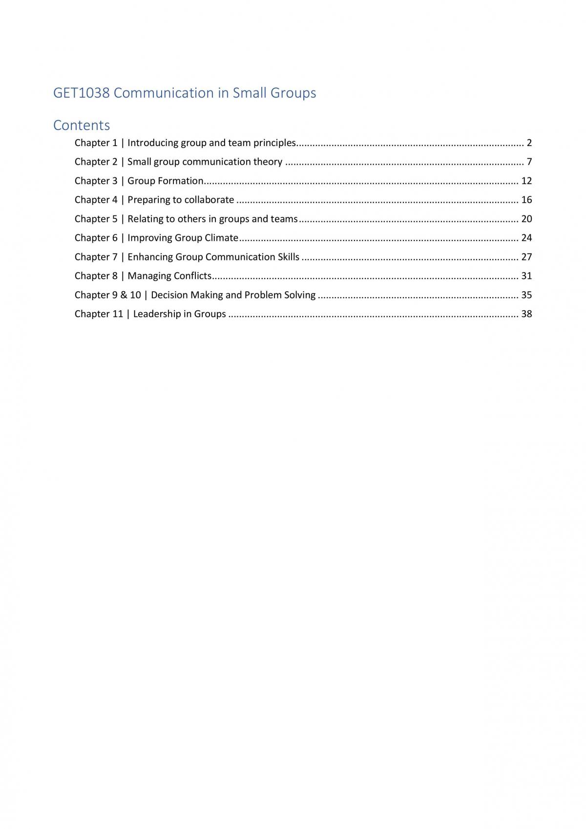 GET1038 Complete Study Notes - Page 1