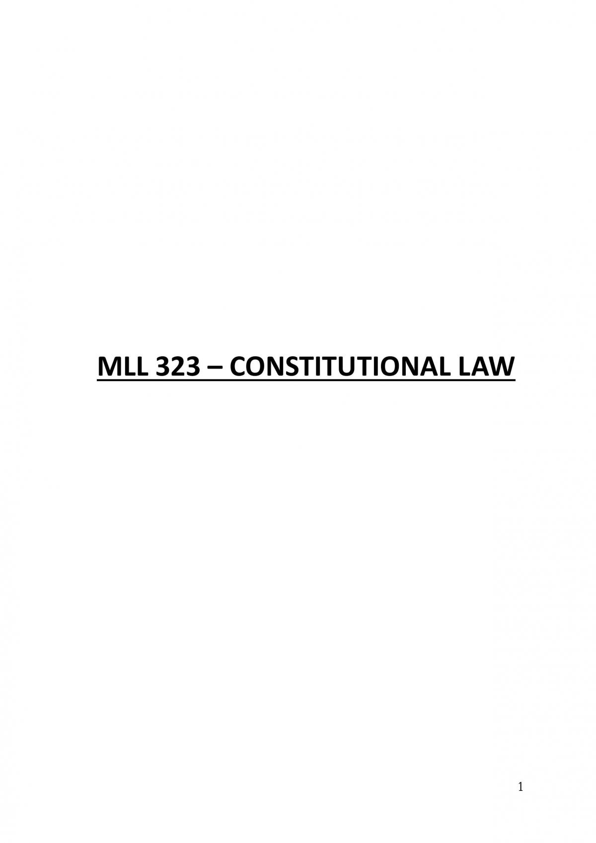 Constitutional Law Notes - Page 1