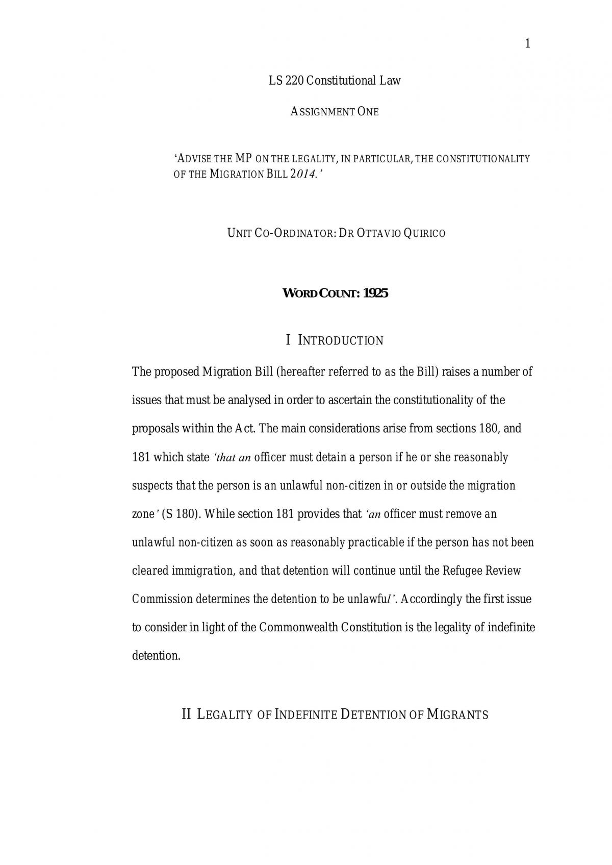 UNE Constitutional LAw - Page 1