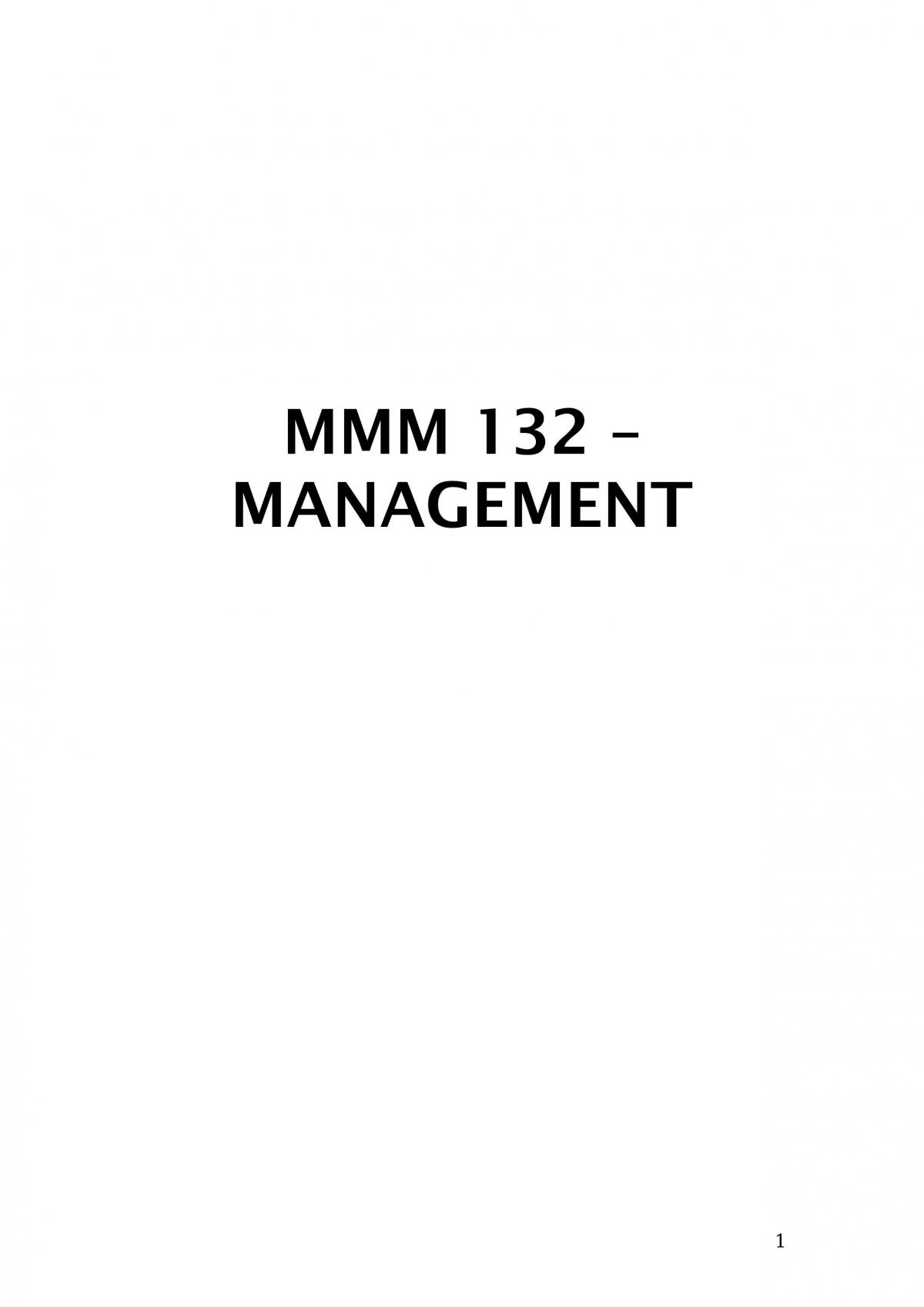 Management Notes - Page 1