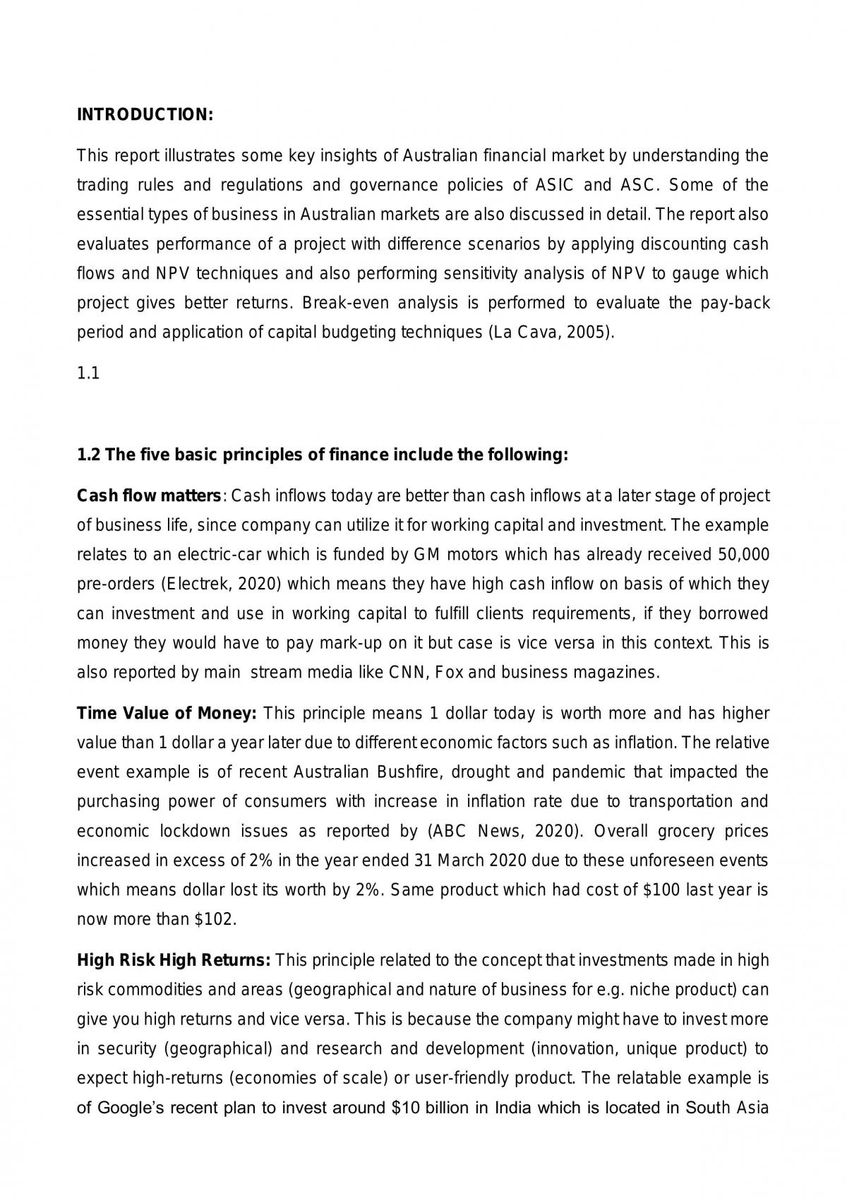 Finance Market Report  - Page 1