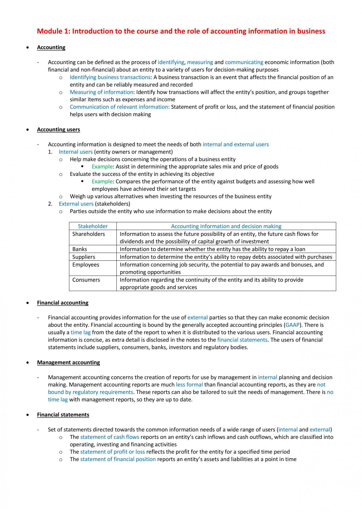 ACCT 102 Full Notes - Page 1