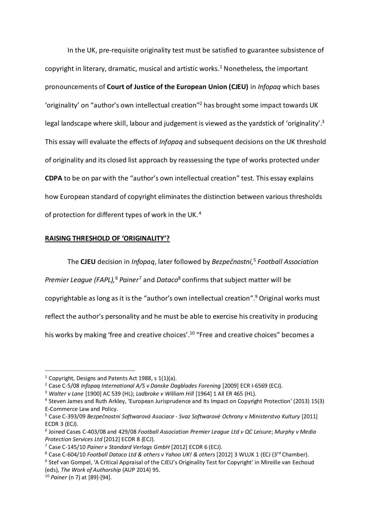 Subject Matter of Copyright - Page 1