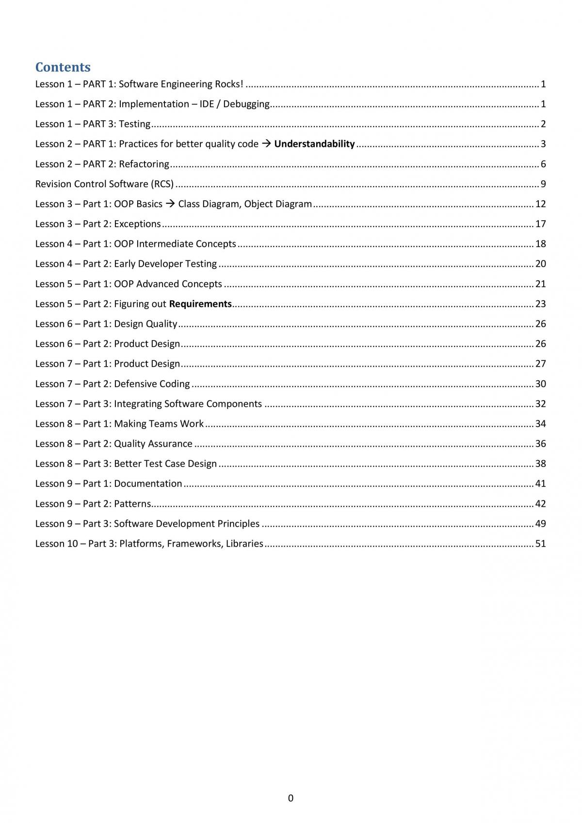 Exam Study Notes for CS2103 - Software Engineering - Page 1