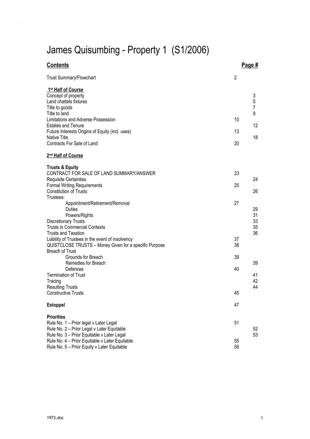 Property 1 Notes - Page 1